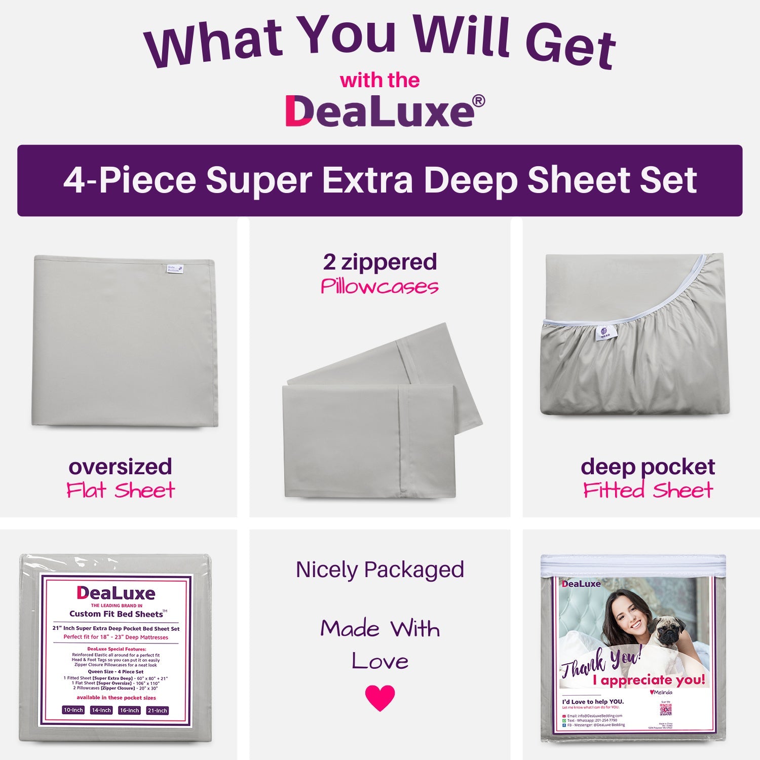 Cooling Sateen Bedding 21” King Extra Deep Pocket Sheets - Deep King Fitted Sheet - Super And Ultra Deep Sheet - For Deep Mattress -... - Cooling Hotel Quality Bedding Sheets and Pillowcases Detail