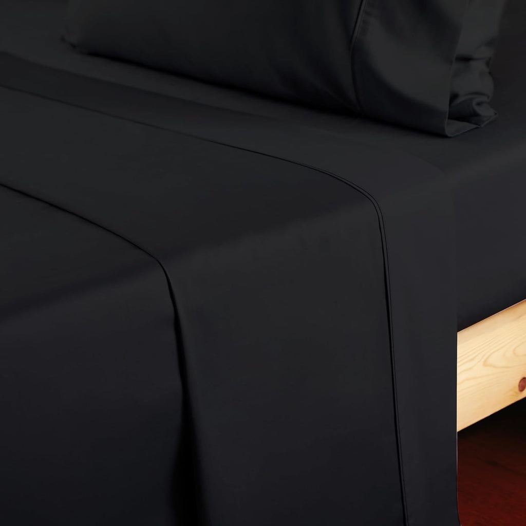 Premium Egyptian Cotton Sheet Only, 600 Thread Count 100% Egyptian Top Sheet 1Pcs, Cool & Breathable Bed Sheets Wrinkle, Fade, Stain Resistan... - Cooling Hotel Quality Bedding Sheets and Pillowcases Detail