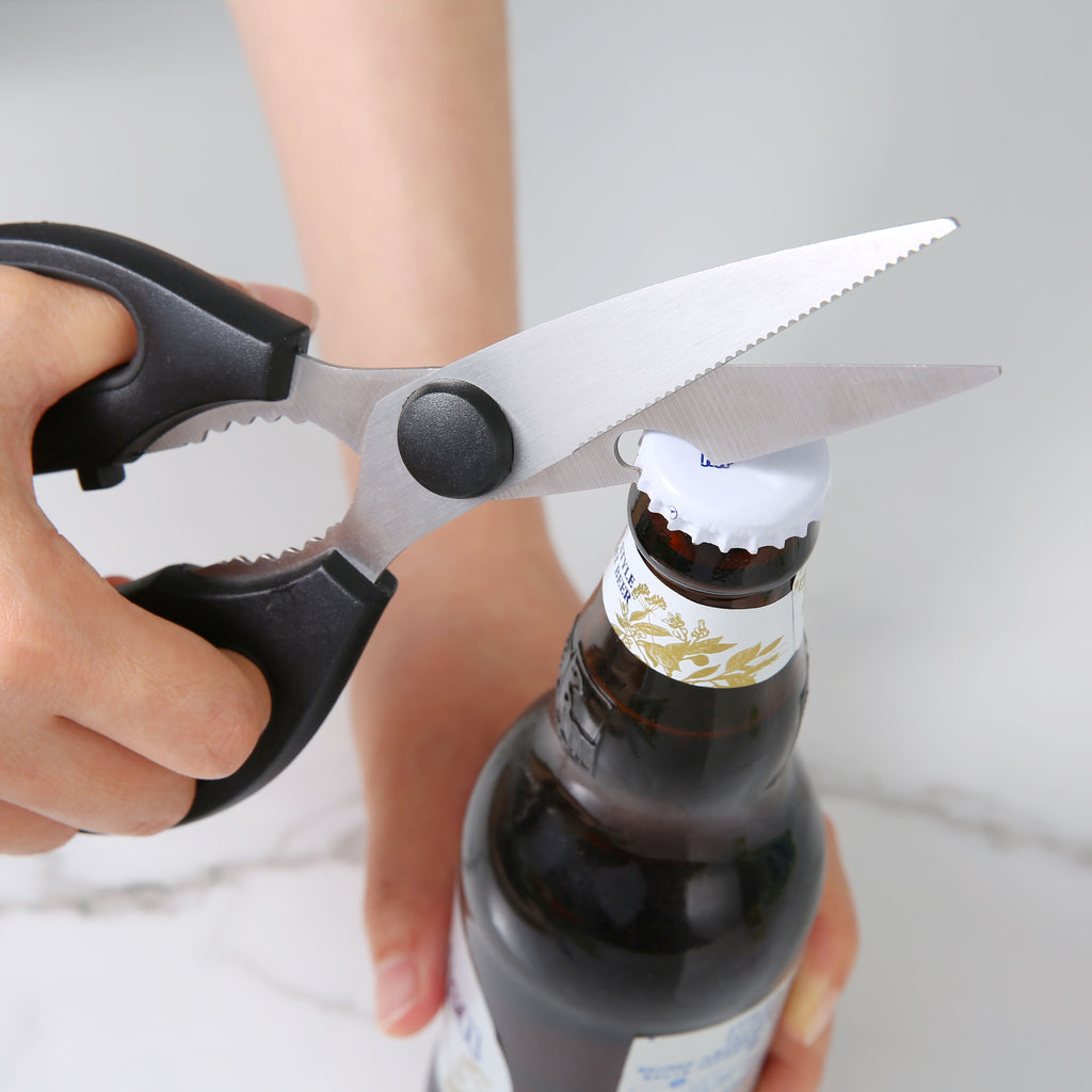 Time-Saving Stainless Steel Multi-Purpose Kitchen Shears with Grip 1 Each - Multi-Functional Manual Food Chopper & Slicer Detail