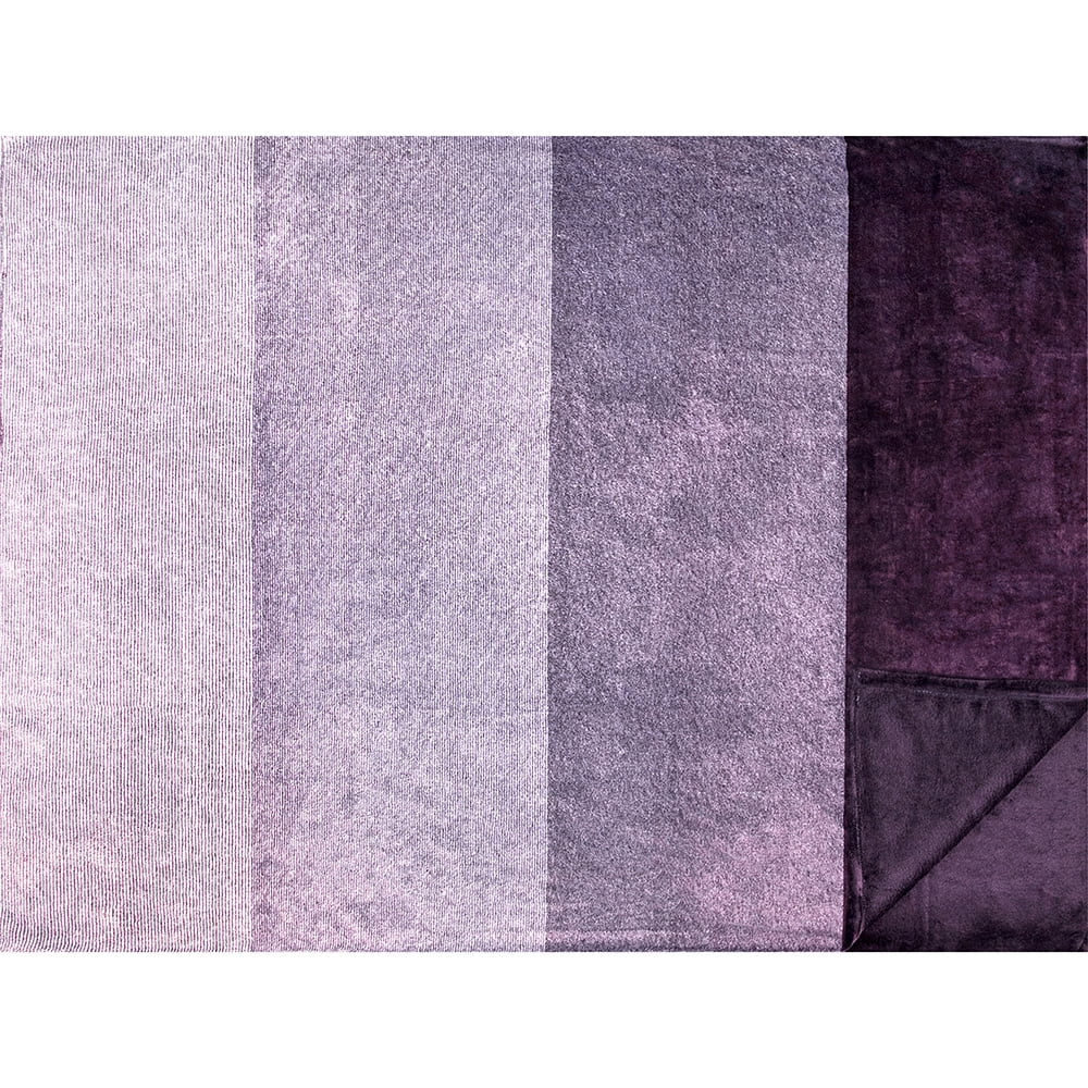 Decorative Knitted Flannel Fleece Ombre Throw Blanket for Couch | Super Soft Cozy Microfiber Couch Blanket | Gradient Decorative Accent ... - Cozy Fleece Throw Blanket for Couch & Bed Detail