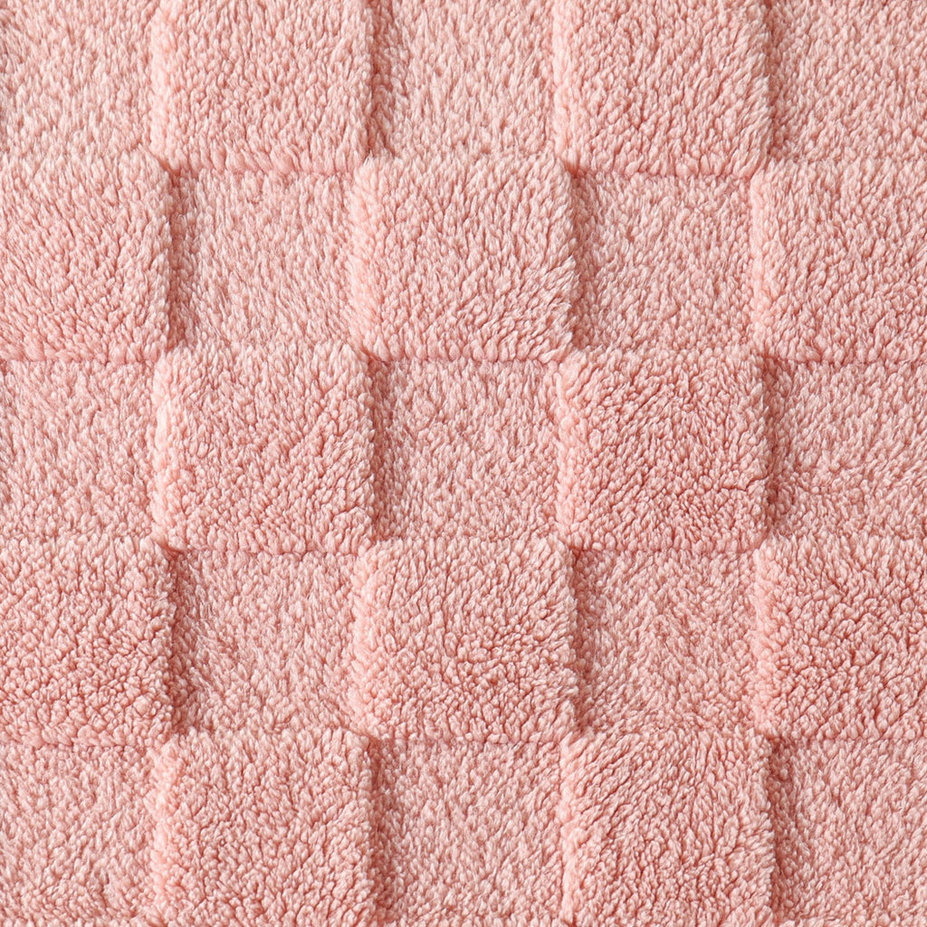 Lightweight Warm Fleece Throw Blanket for Couch, Super Soft Warm Lightweight Checkered Pattern Blanket for All Seasons, Pink, 50"x60" - Luxury Knitted Decorative Throw Blanket with Fringes Detail