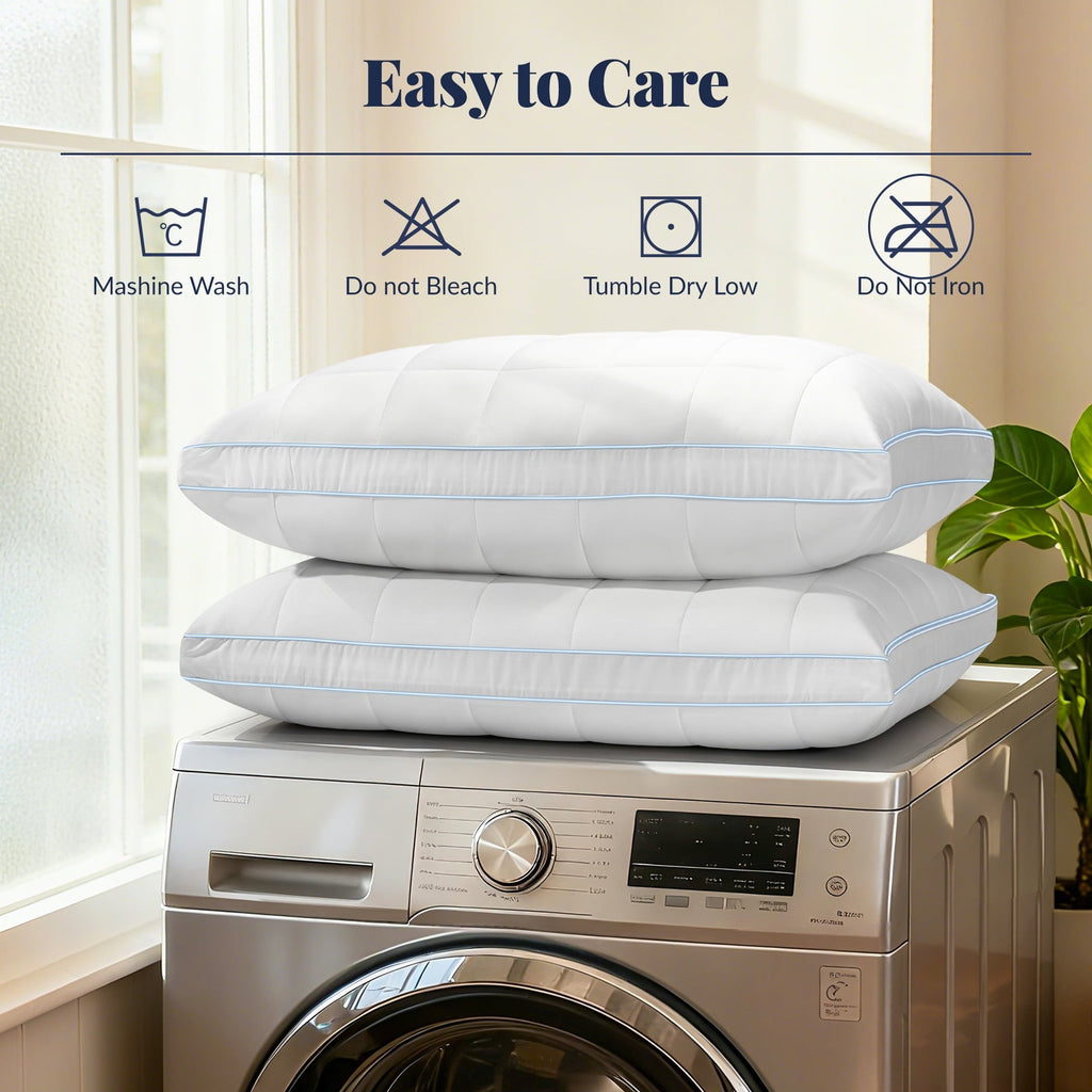 Hotel Collection Cooling Adjustable Pillow, Luxury Queen Size Bed Pillows Hotel Collection - Soft Firm Pillows for bed - Decorative Throw Pillow Cushion for Sofa & Bed Detail