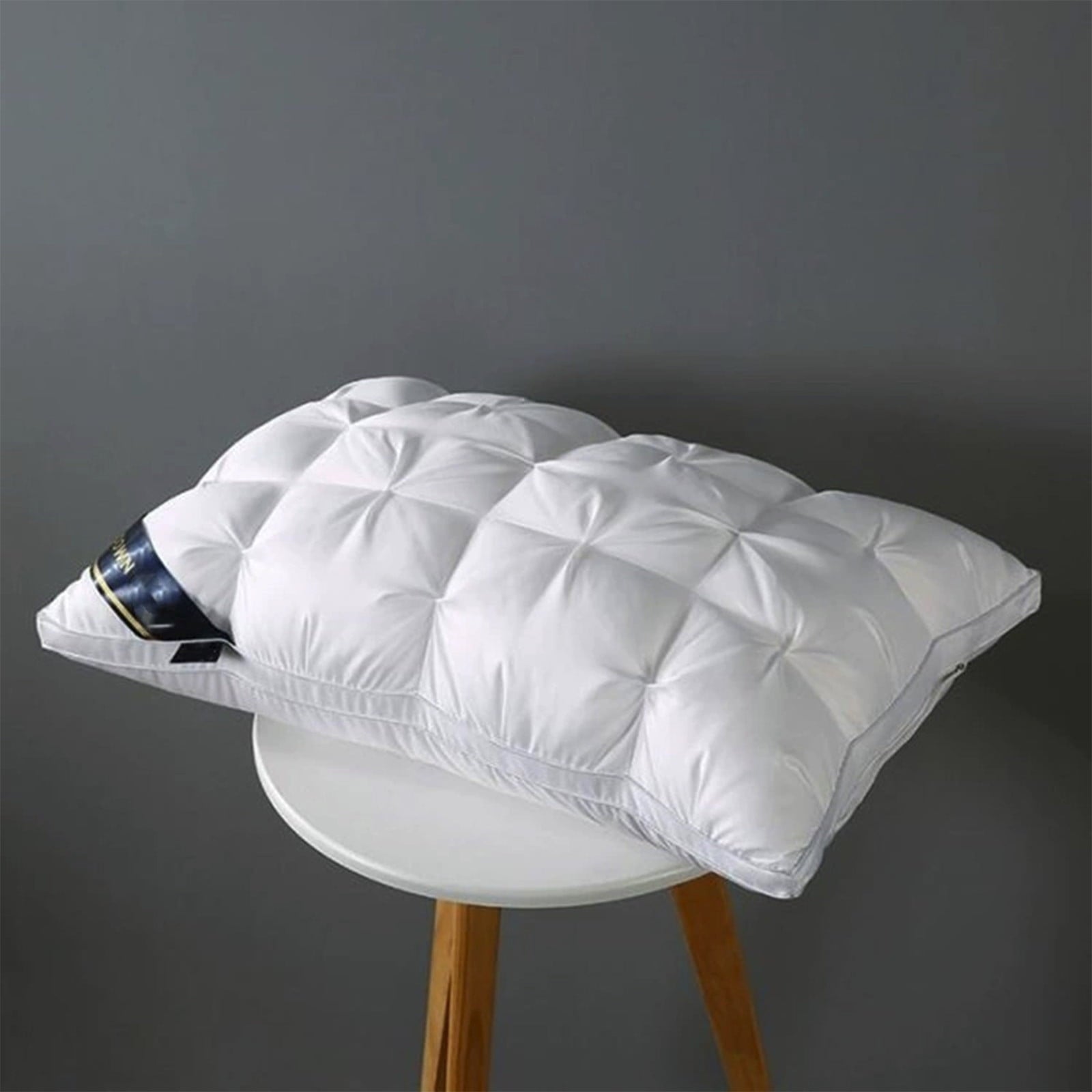 Ergonomic Memory Foam Goose Down Pillow and Feather Pillows for Neck/Back/Side Sleepers, Premium Soft Down Fill Standard Size Pillow for Sl... - Ergonomic Memory Foam Pillow for Neck Pain Support Detail