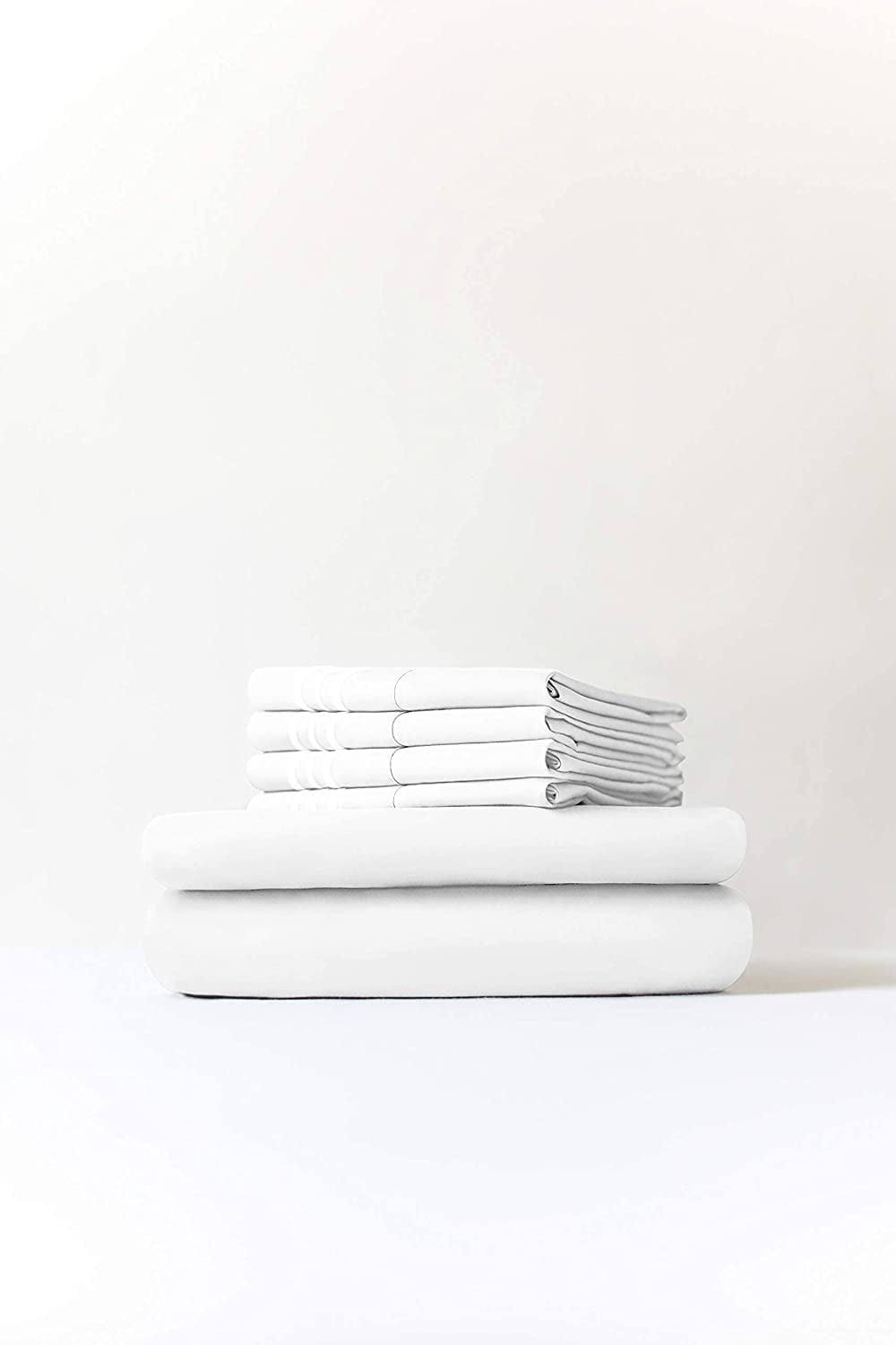 Ultra-Soft 6-Piece Breathable and Cooling Sheet Set With Extra Matching Pillowcases - King Size Bed Sheets Fits 8"-16... - Premium Ultra-Soft Pillowcase Pair for Sleeping Detail