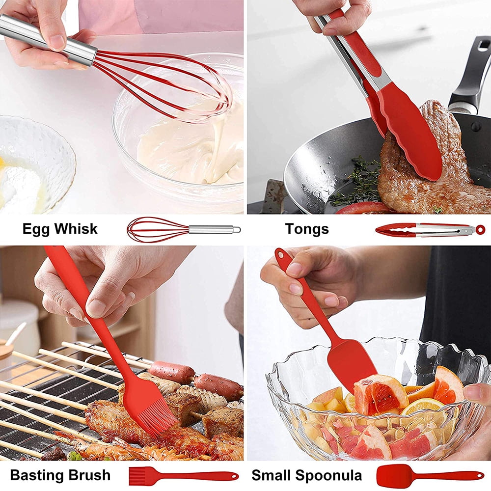 Professional Grade 14 Pcs Cooking Utensils Set with Holder, Heat Resistant Silicone Kitchen Cookware Utensils Set, Kitchen Cooking Tools... - Heavy Duty Stainless Steel Kitchen Shears Detail