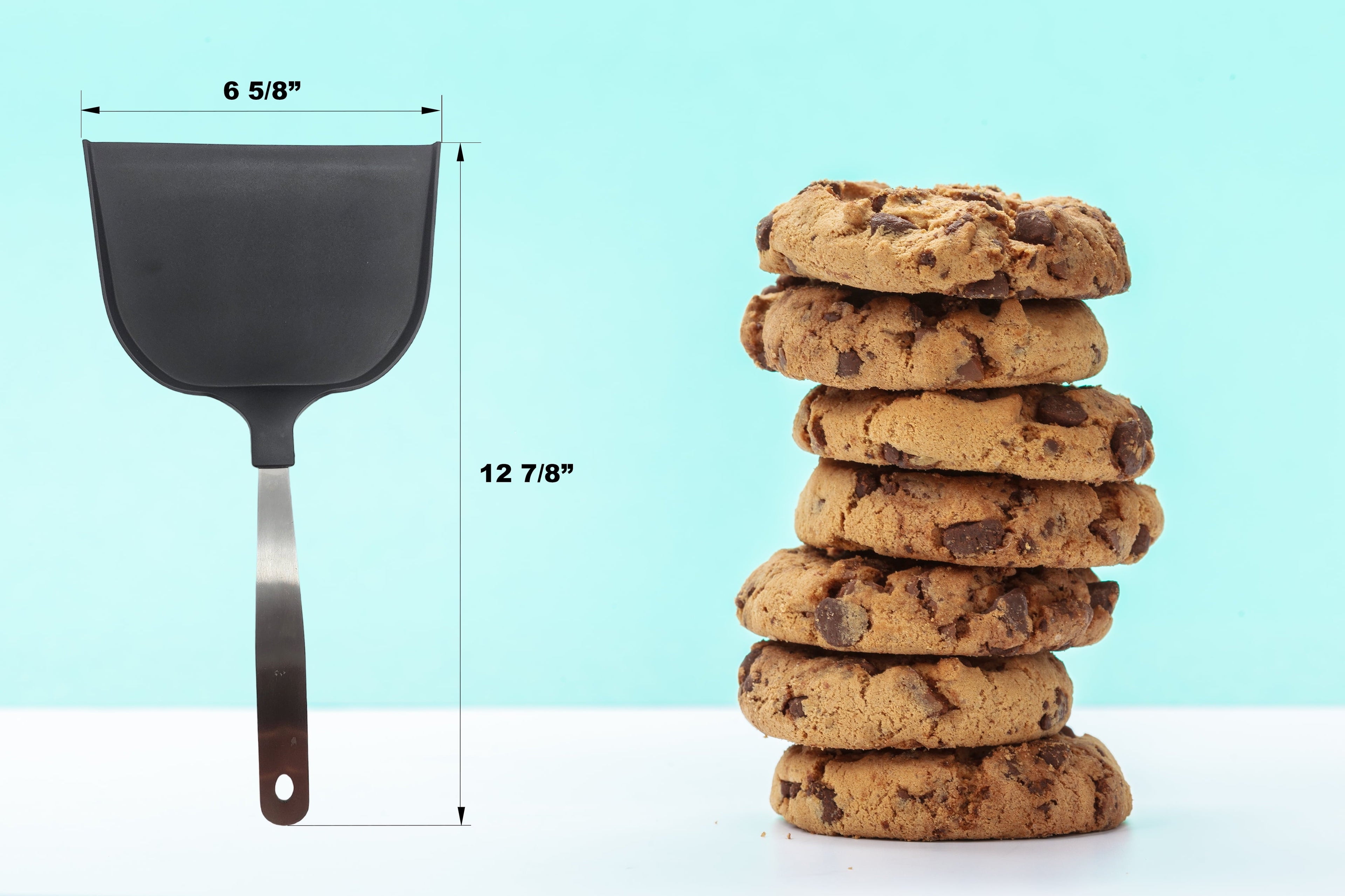 High-Precision Jumbo Baking 12.8 in Stainless Steel Nylon Kitchen Spatula - Professional Kitchen Tool for Culinary Enthusiasts Detail