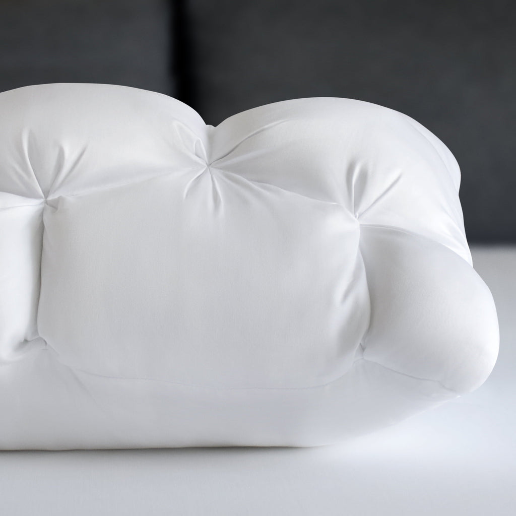 Fluffy Shredded Down Alternative Cloud Luxe Bed Pillows, Standard/Queen - Adaptive Huggable Core (2 Pack) - Orthopedic Shredded Foam Bed Pillow Set Detail