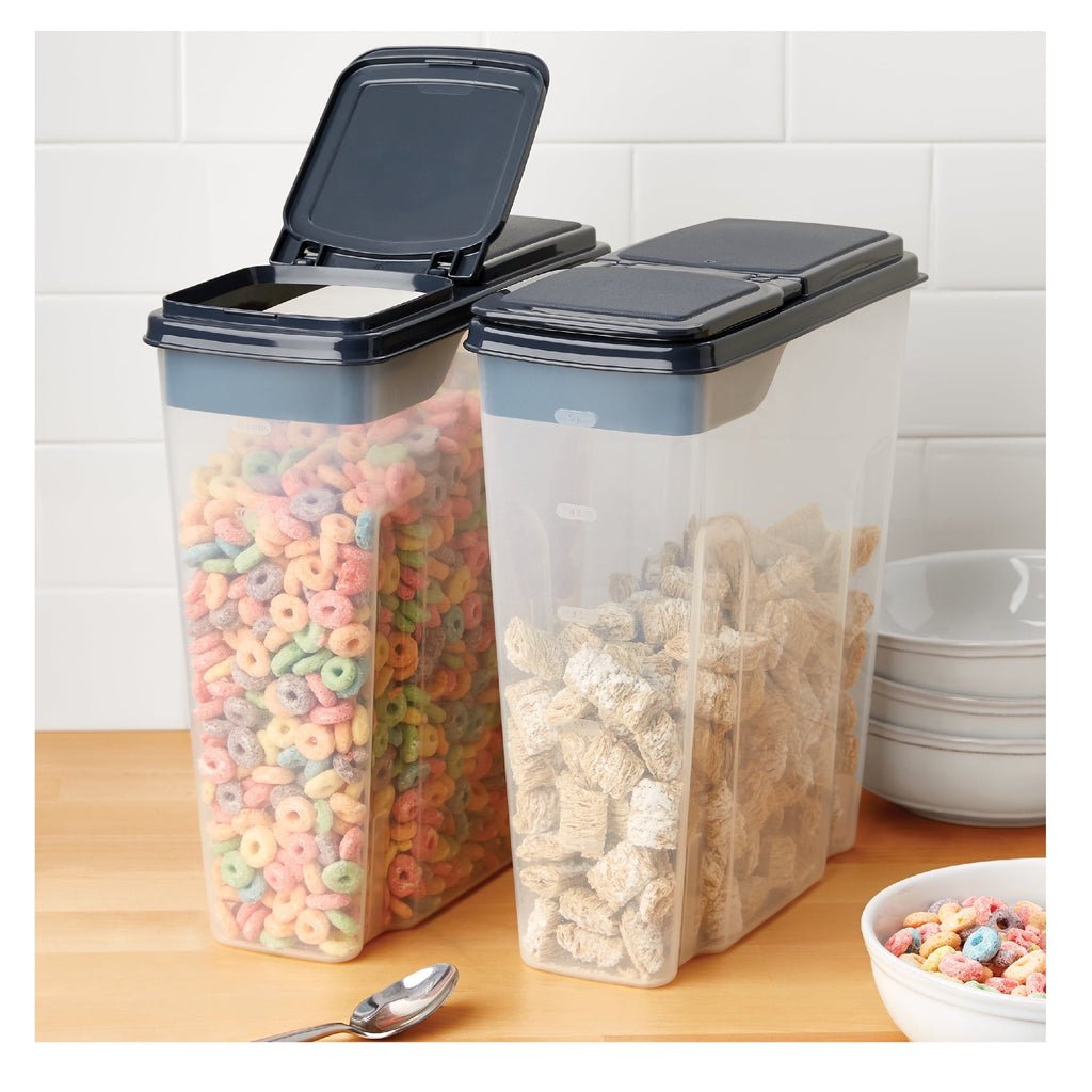Whimsical Doughnut 2-Pack Plastic Cereal Keeper Storage Containers, Kitchen Pantry Organizer Canisters for Cereal and Dry Food... - Squishy Dohnut Sweet Treat Shaped Stress Toy Detail