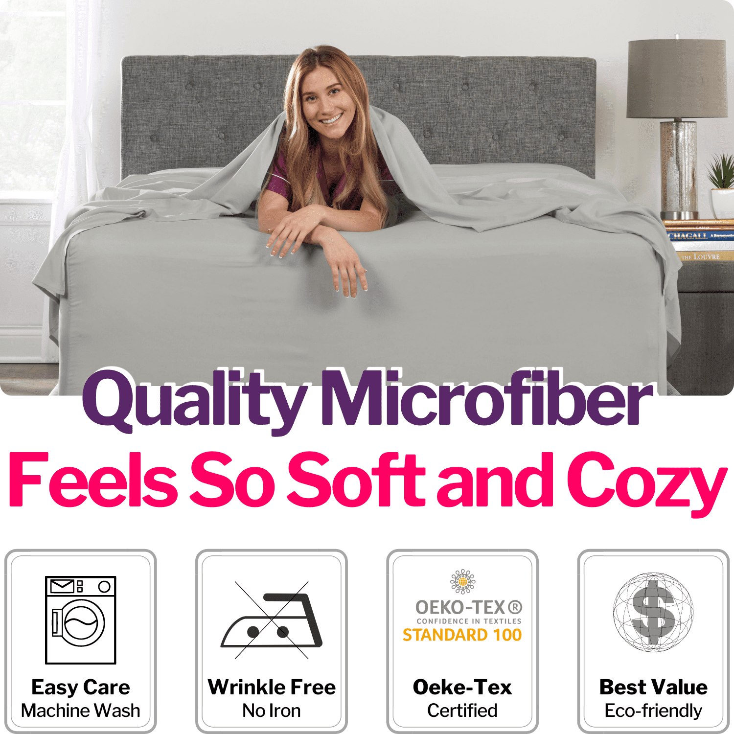 Cooling Sateen Bedding 21” King Extra Deep Pocket Sheets - Deep King Fitted Sheet - Super And Ultra Deep Sheet - For Deep Mattress -... - Cooling Hotel Quality Bedding Sheets and Pillowcases Detail
