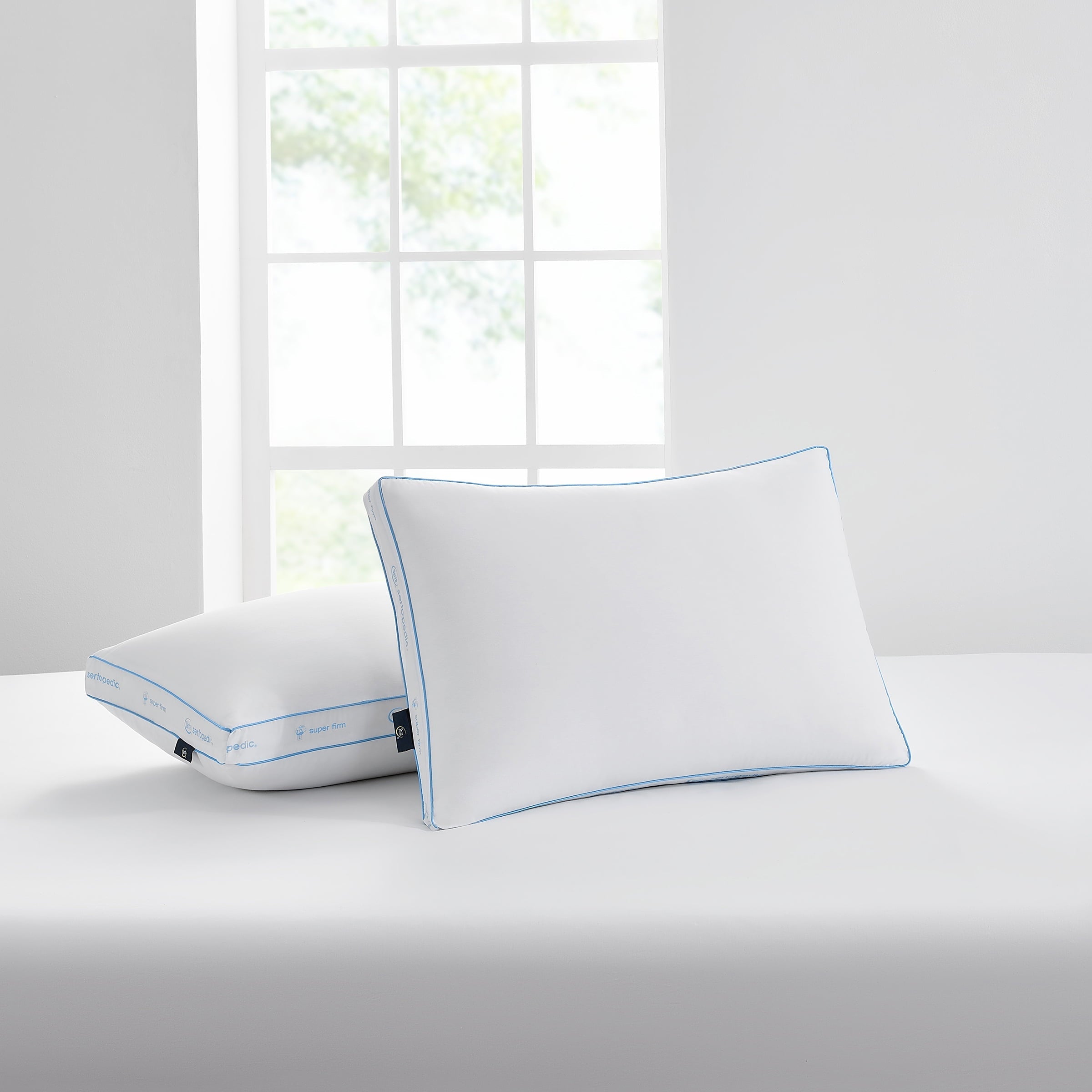 Orthopedic Support Extra Firm Pillow, Standard/Queen, 2 Pack, Hypoallergenic - Orthopedic Shredded Foam Bed Pillow Set Detail