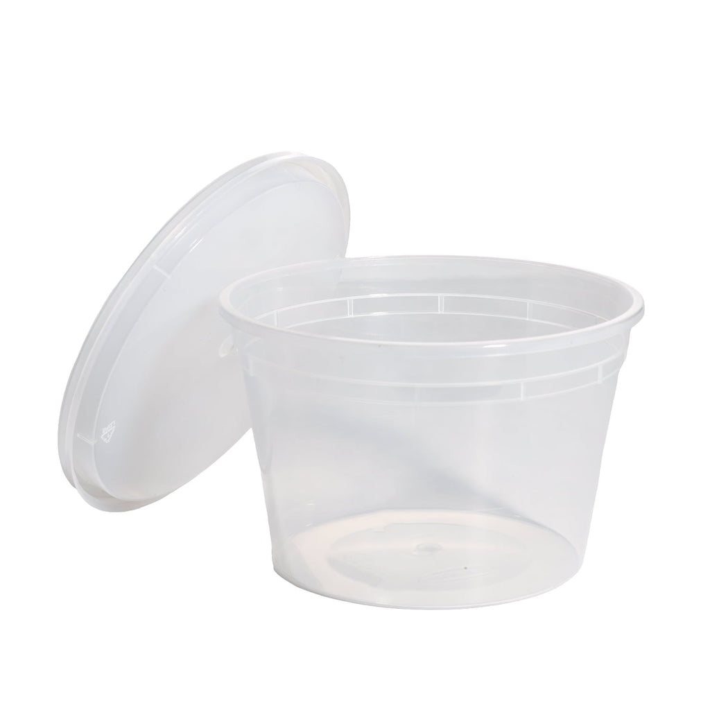 Playful Geometric 40 Piece 16oz Plastic Deli Container, Ideal Use for Meal Prep and Batch Cooking - Squishy Dohnut Sweet Treat Shaped Stress Toy Detail