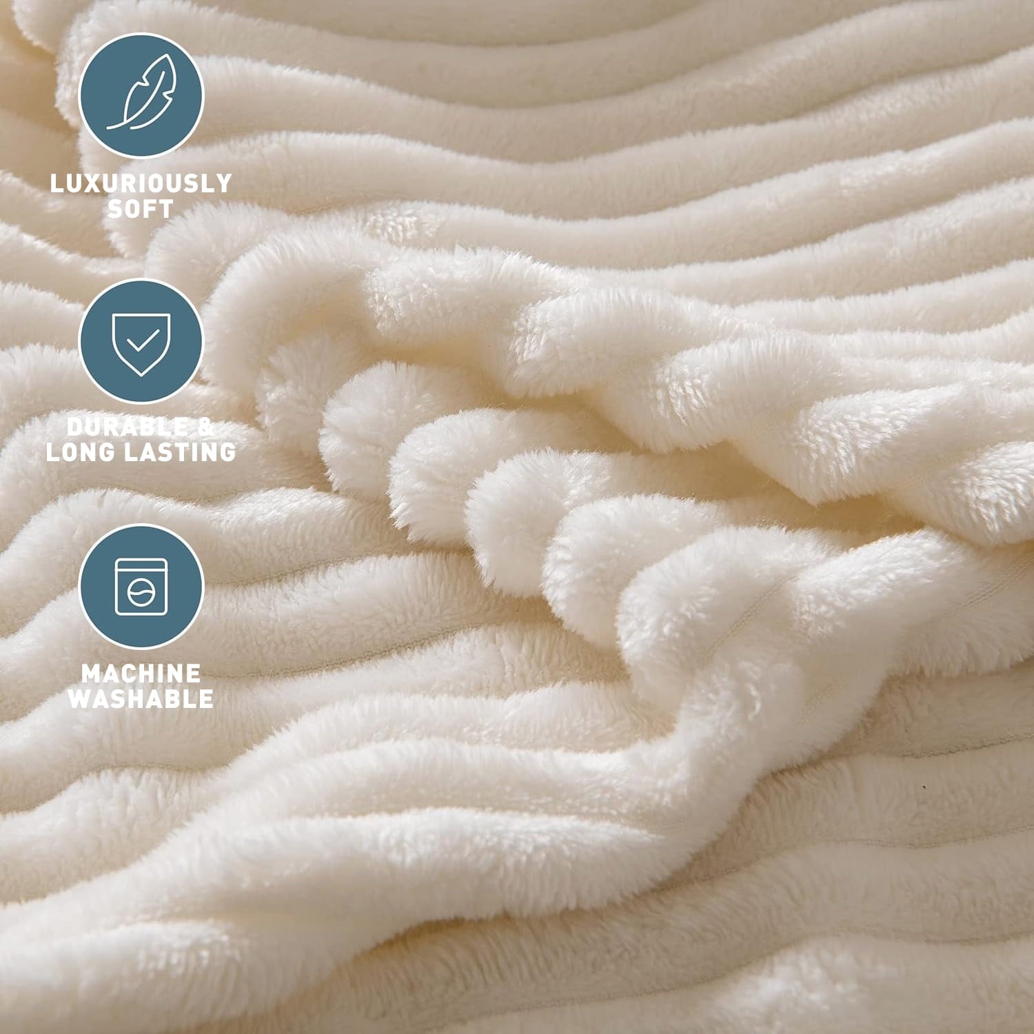 Reversible Sherpa Extra Soft with Strip, Plush Fuzzy Cozy Bed s and s for Couch,Bed,Sofa,Lightweight and Versatile s for Office Bedroom... - Lightweight Plush Warm Blanket for All Seasons Detail