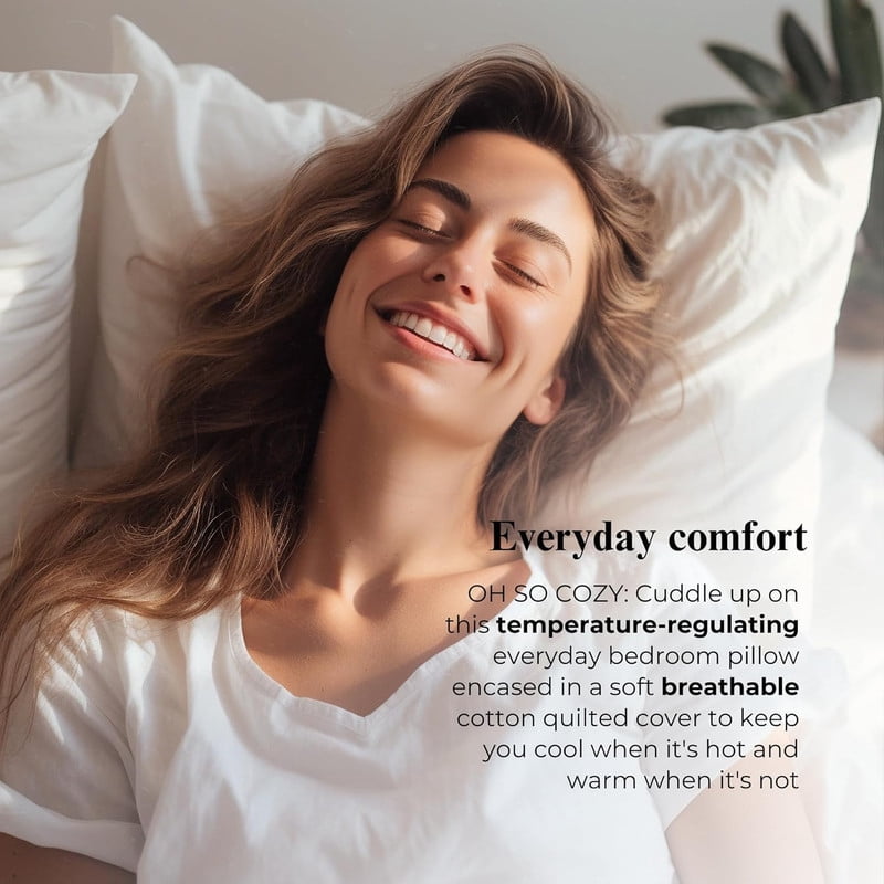 Orthopedic Support 100% Organic Cotton Pillow with Organic Cotton Cover - GOTS CERTIFIED - Adjustable Loft, Head Neck Pain Relief, Back ... - Ergonomic Memory Foam Pillow for Neck Pain Support Detail