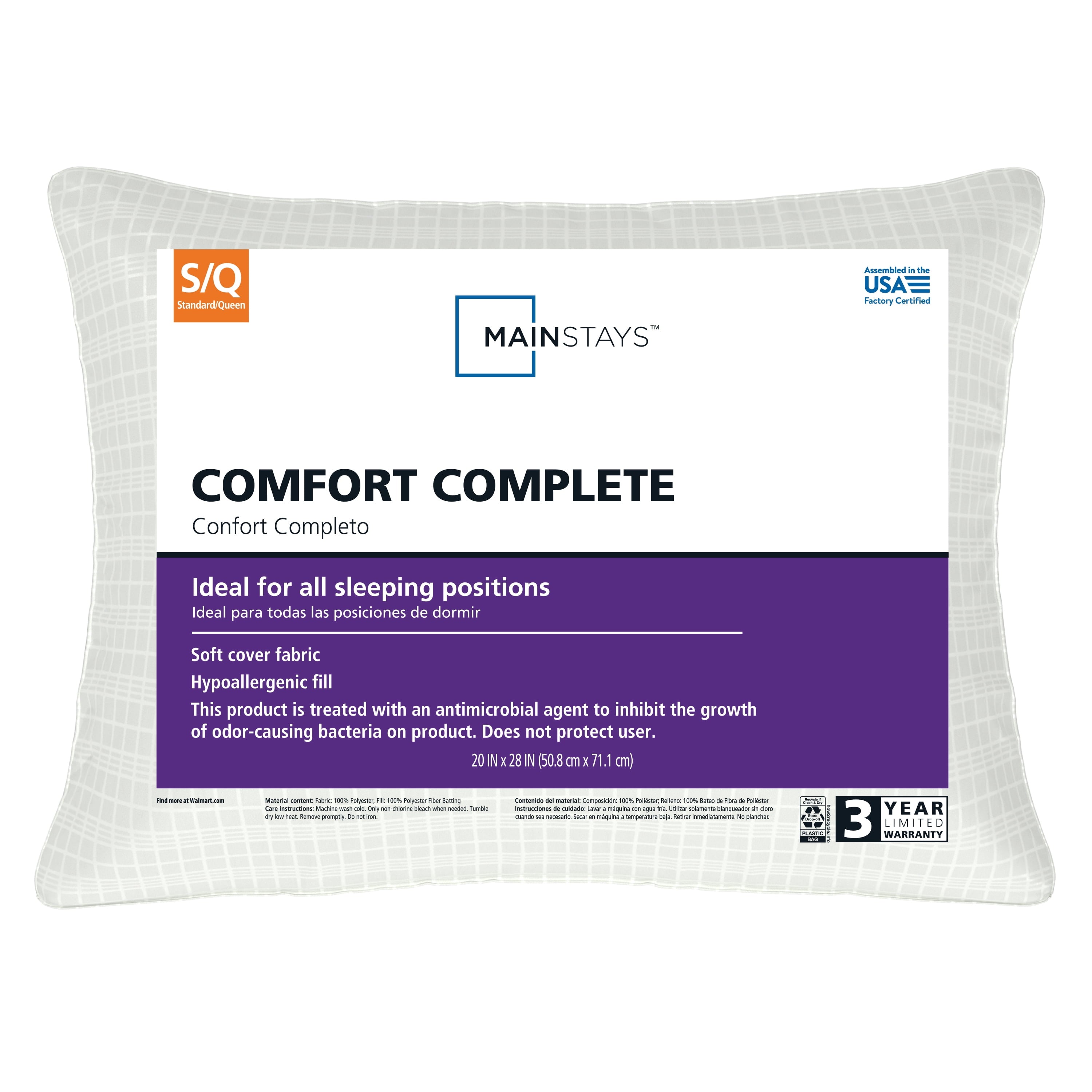 Ergonomic Memory Foam (18 pack) Bed Pillow, Standard/Queen - Orthopedic Shredded Foam Bed Pillow Set - Default Title