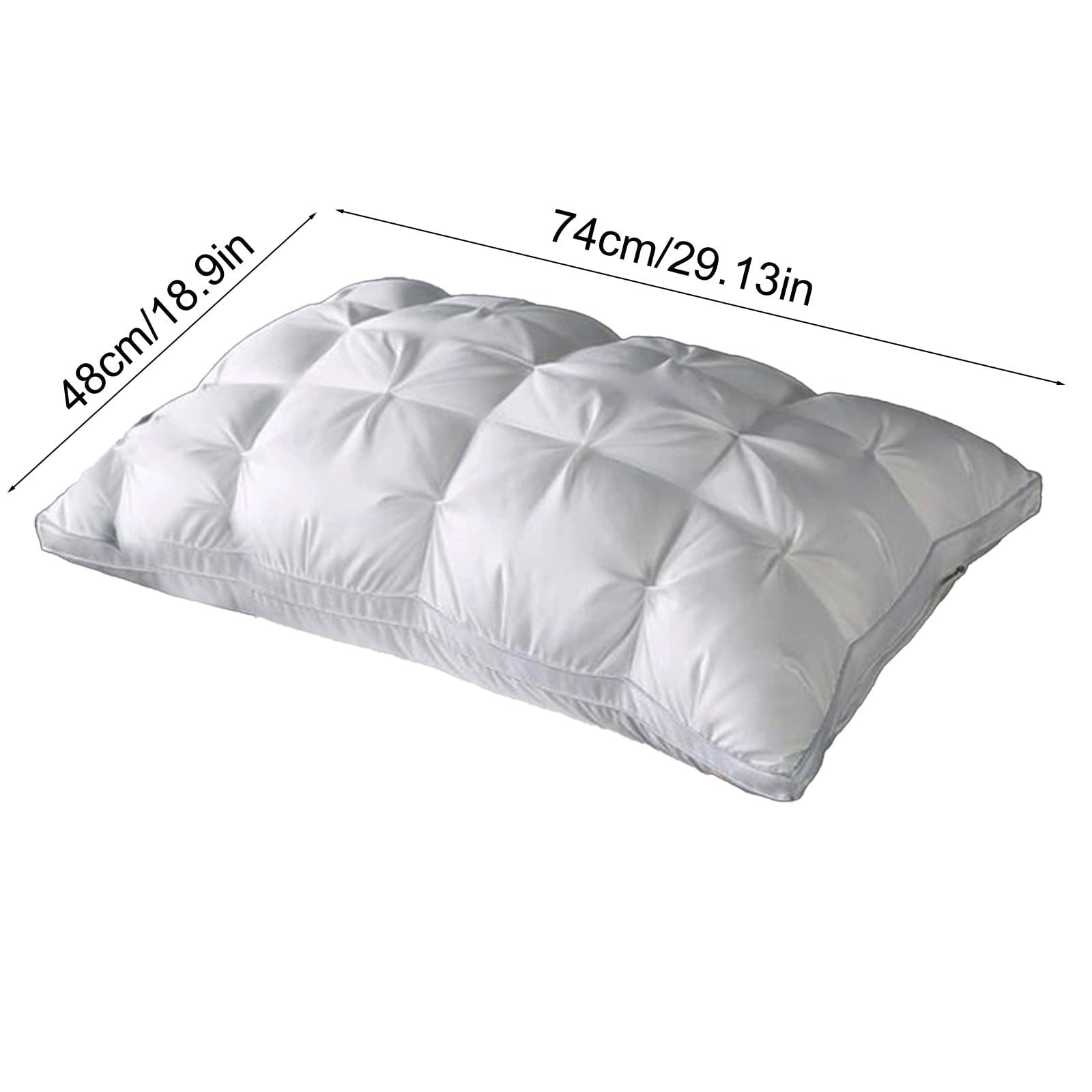 Ergonomic Memory Foam Goose Down Pillow and Feather Pillows for Neck/Back/Side Sleepers, Premium Soft Down Fill Standard Size Pillow for Sl... - Ergonomic Memory Foam Pillow for Neck Pain Support Detail