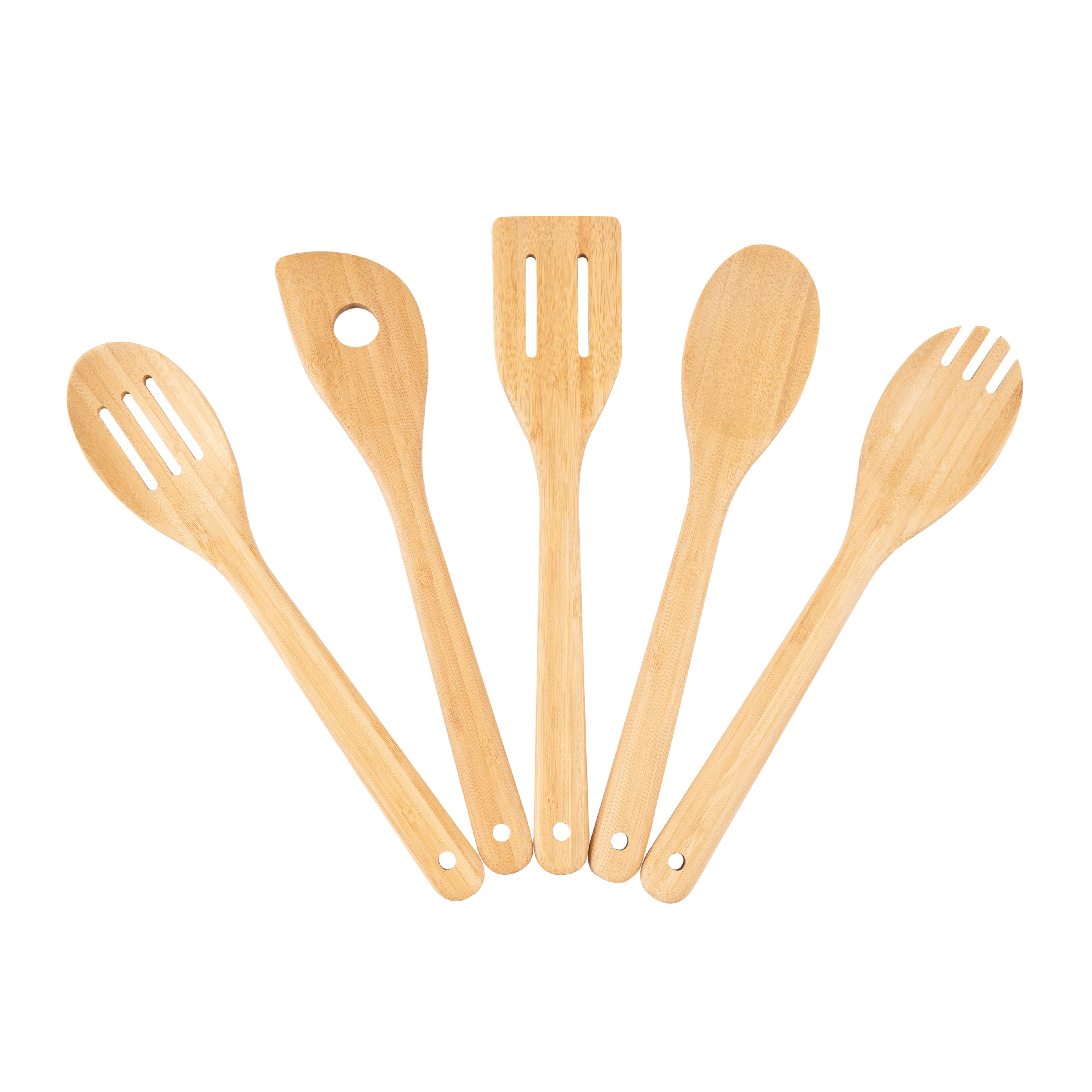Chef-Quality 5pk Bamboo Spoons for Cooking, Kitchen Essential Tools Set - Heavy Duty Stainless Steel Kitchen Shears Detail