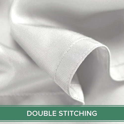 Cooling Sateen Sheets King Size Bed Sheet 4 Piece Set, Genuine 100% Organic Bamboo Viscose, Luxuriously Soft & Cooling, Double Stitc... - Cooling Hotel Quality Bedding Sheets and Pillowcases Detail