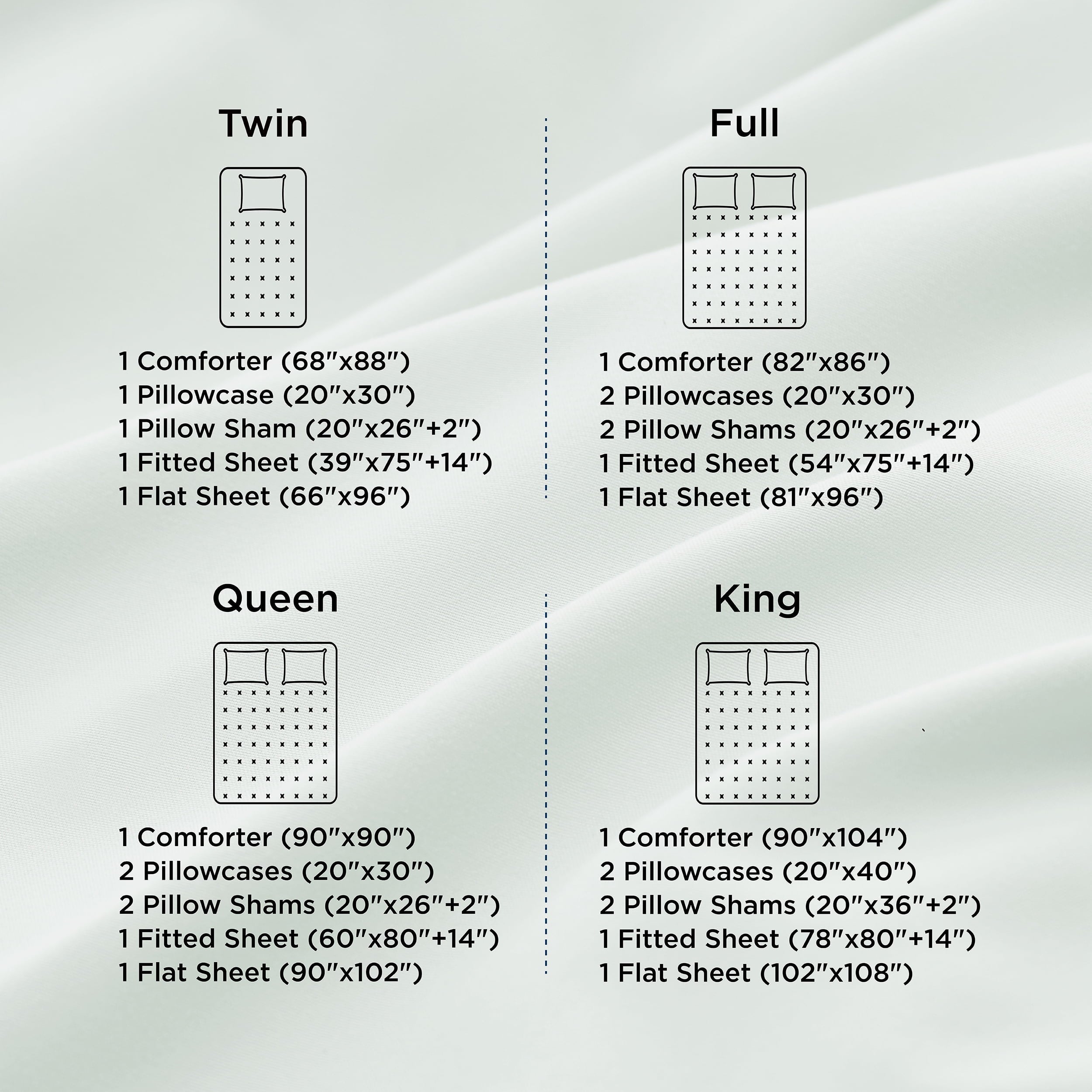 Luxurious Quilted Queen Comforter Set Sage Green, 7 Pieces Lightweight Queen Bedding Sets, Contrasting Design - Luxurious Quilted Duvet Cover Set Detail