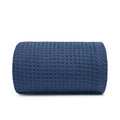 Lightweight Warm Twin Waffle Throw Blanket for Couch (68" x 92"), 100% Cotton Throw Blankets for Bed, Waffle Blanket for Bed (Navy) - Super Soft Reversible Sherpa Flannel Blanket - Default Title