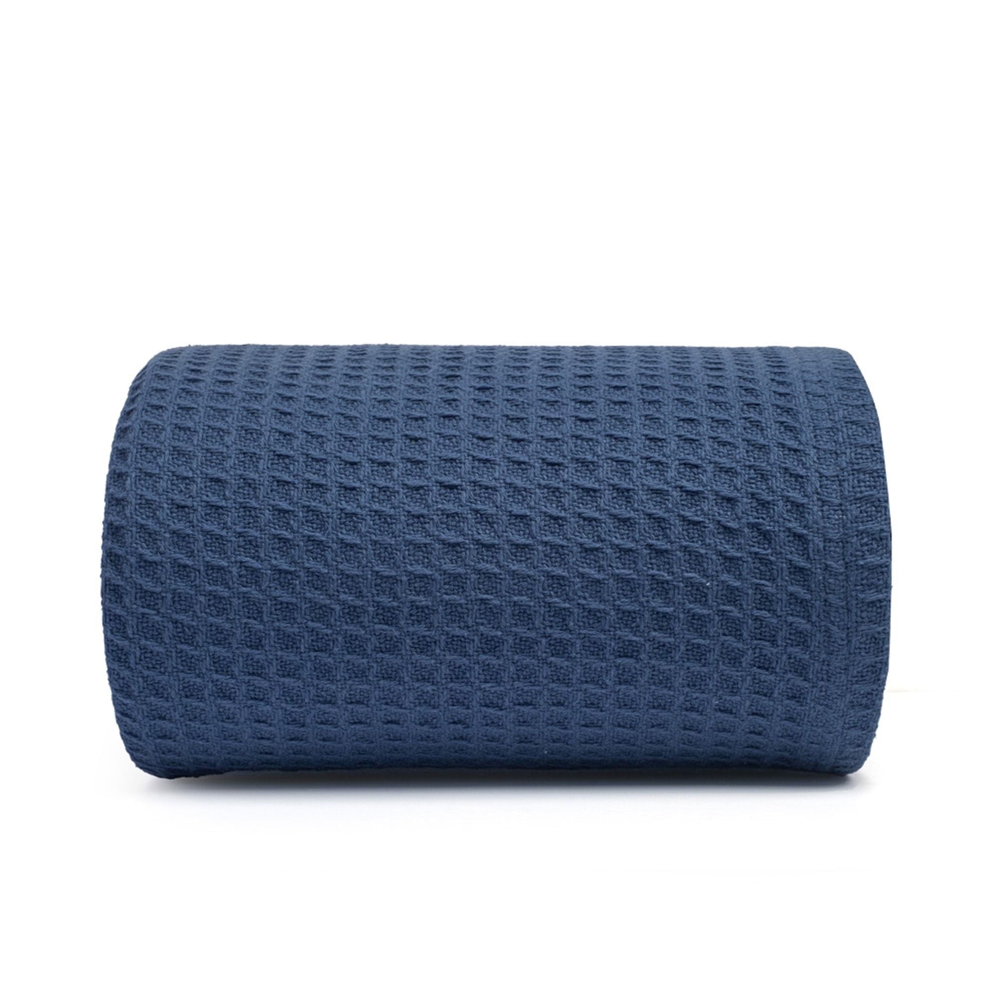 Lightweight Warm Twin Waffle Throw Blanket for Couch (68" x 92"), 100% Cotton Throw Blankets for Bed, Waffle Blanket for Bed (Navy) - Super Soft Reversible Sherpa Flannel Blanket - Default Title