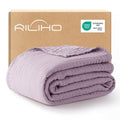 Decorative Knitted 100% Cotton Muslin Blanket Large 50" x 70", 6 Layers Lightweight and Breathable Throw Blankets for Couch, Soft Coolin... - Lightweight Plush Warm Blanket for All Seasons - Default Title