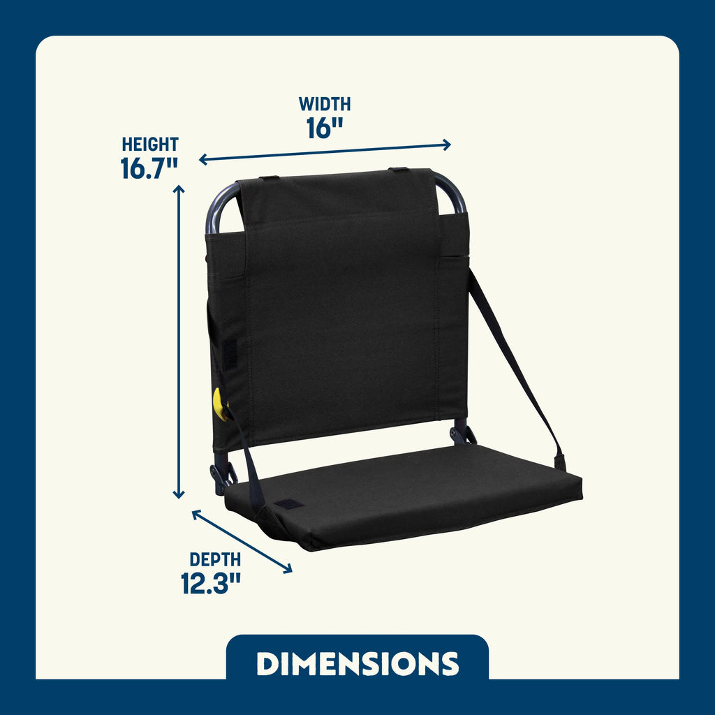 Compact Cushion BleacherBack - Choice 696 - Ergonomic Portable Stadium Seat for Sports Events Detail