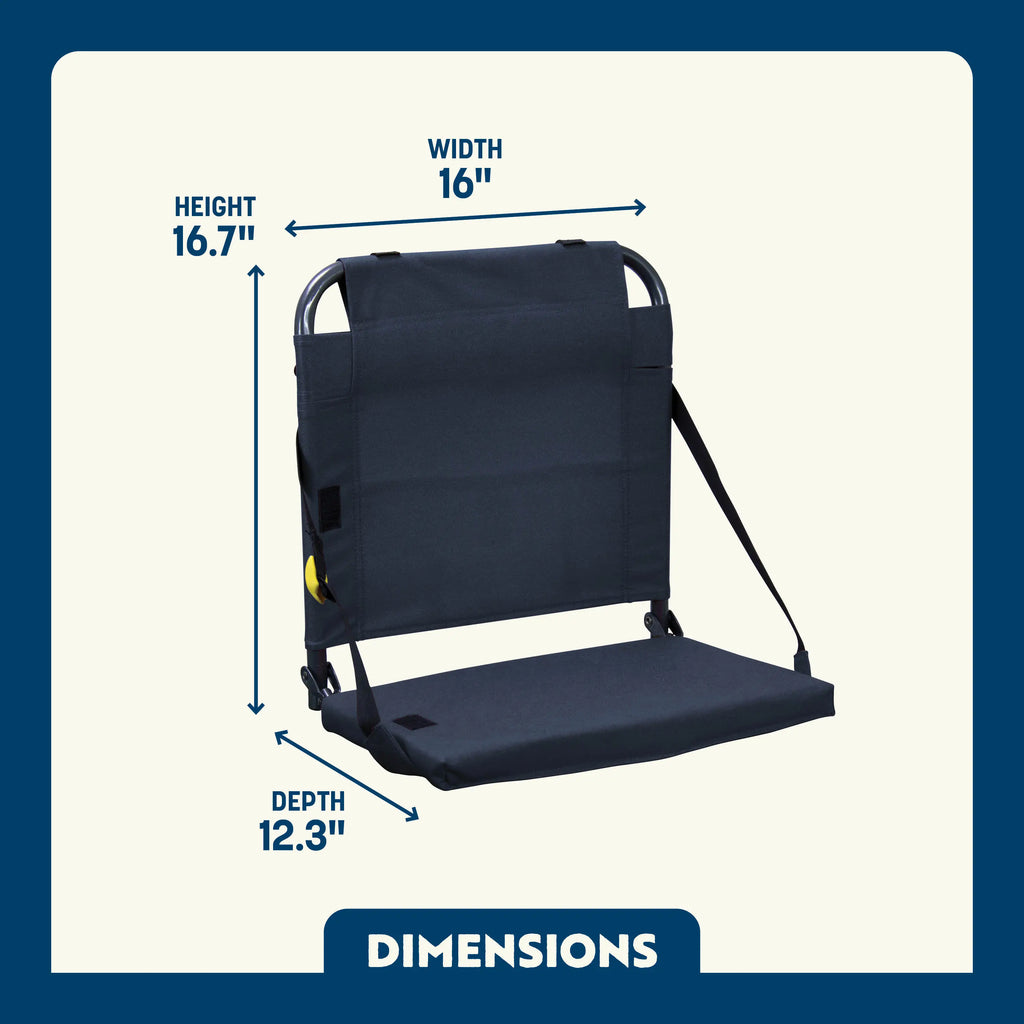 Compact Cushion BleacherBack - Choice 696 - Ergonomic Portable Stadium Seat for Sports Events Detail