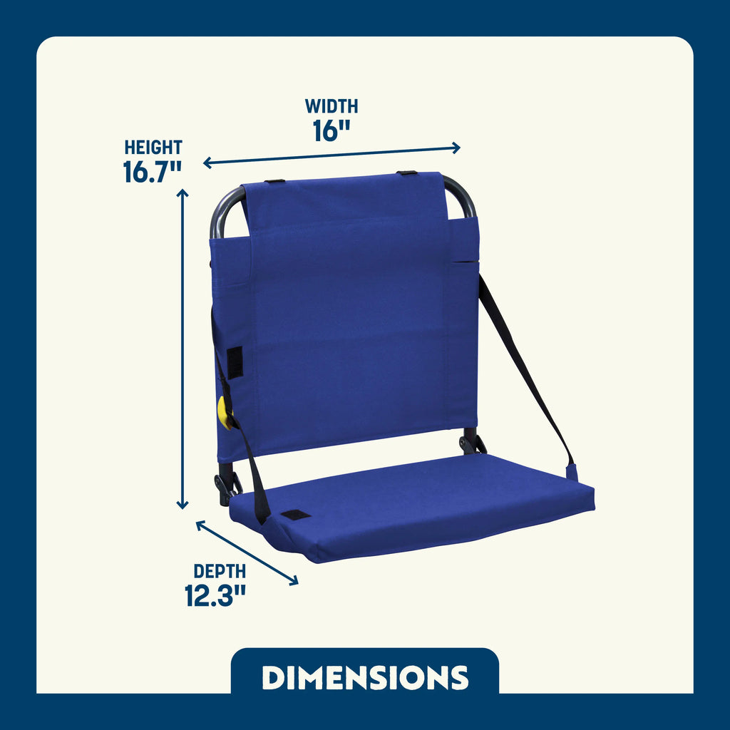 Compact Cushion BleacherBack - Choice 696 - Ergonomic Portable Stadium Seat for Sports Events Detail