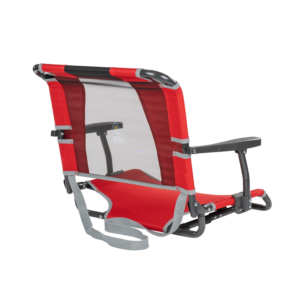 Compact Cushion Big Comfort Stadium Chair with Armrests - Choice 465 - Lightweight Folding Bleacher Chair with Cushioning Detail