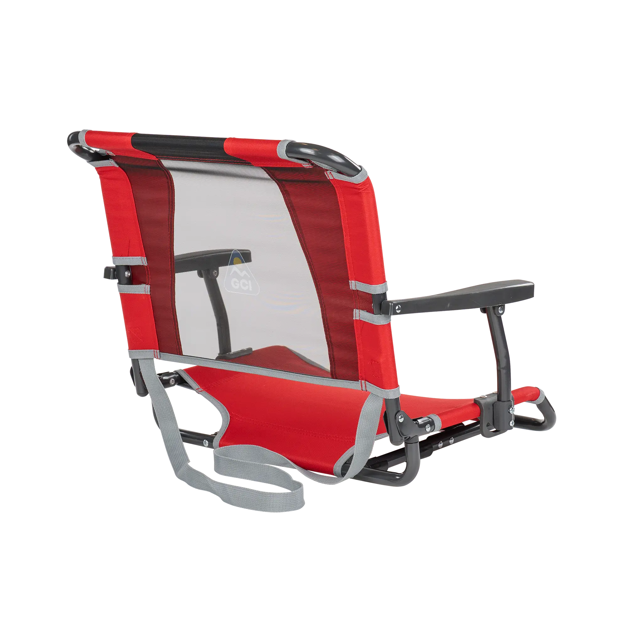 Compact Cushion Big Comfort Stadium Chair with Armrests - Choice 465 - Lightweight Folding Bleacher Chair with Cushioning Detail