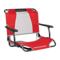 Compact Cushion Big Comfort Stadium Chair with Armrests - Choice 465 - Lightweight Folding Bleacher Chair with Cushioning - Red