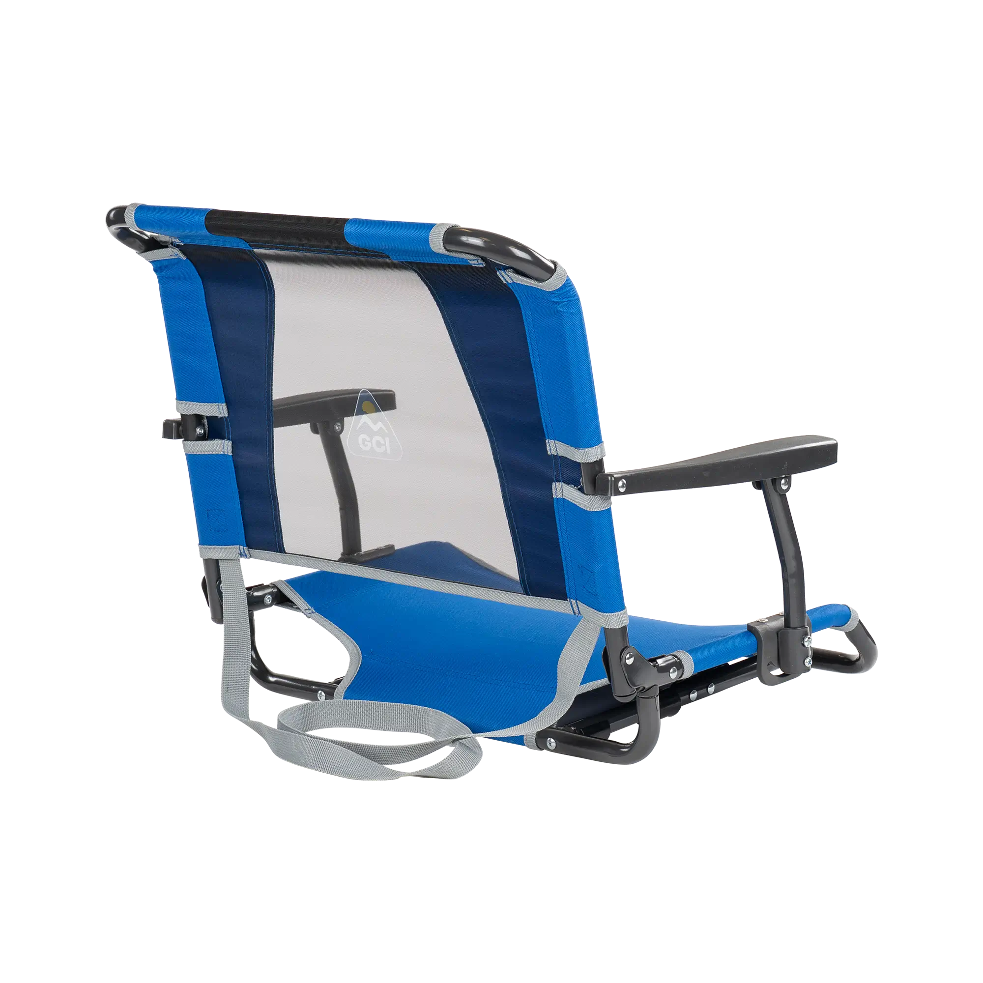Compact Cushion Big Comfort Stadium Chair with Armrests - Choice 465 - Lightweight Folding Bleacher Chair with Cushioning Detail