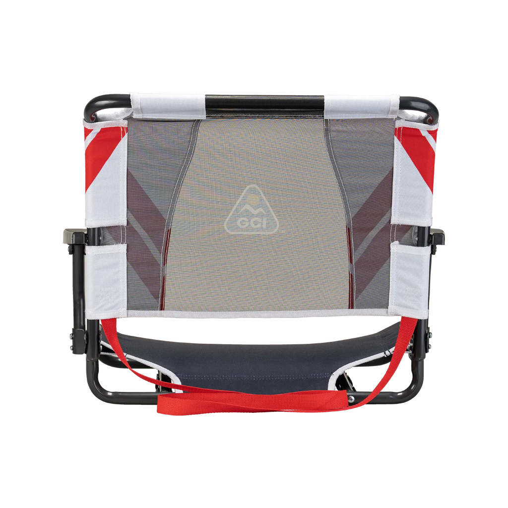 Compact Cushion Big Comfort Stadium Chair with Armrests - Choice 465 - Lightweight Folding Bleacher Chair with Cushioning Detail