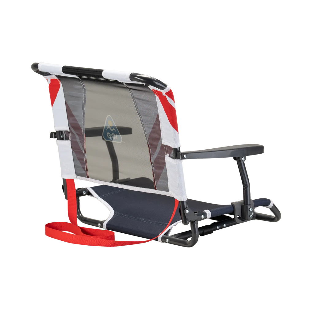 Compact Cushion Big Comfort Stadium Chair with Armrests - Choice 465 - Lightweight Folding Bleacher Chair with Cushioning Detail