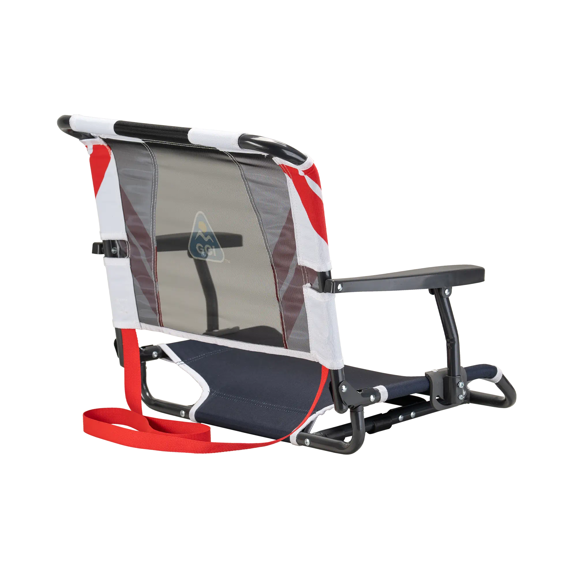 Compact Cushion Big Comfort Stadium Chair with Armrests - Choice 465 - Lightweight Folding Bleacher Chair with Cushioning Detail