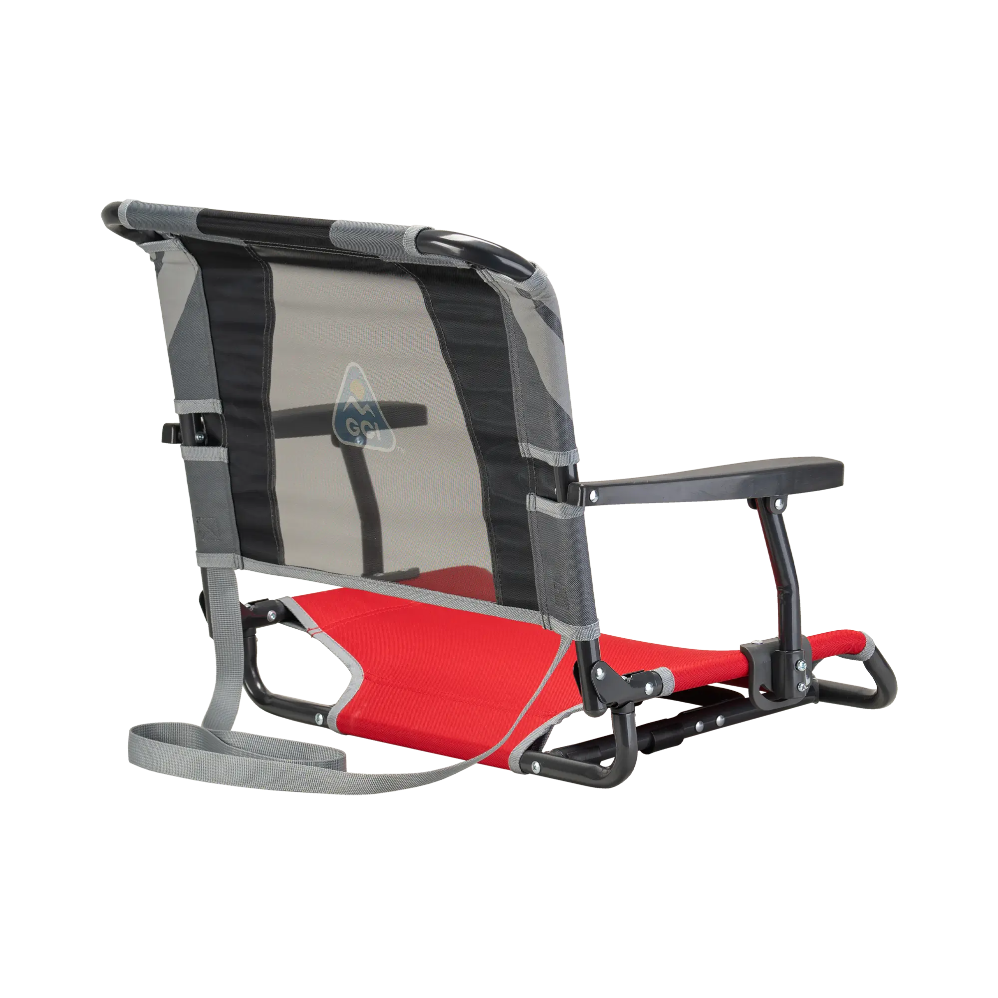 Compact Cushion Big Comfort Stadium Chair with Armrests - Choice 465 - Lightweight Folding Bleacher Chair with Cushioning Detail