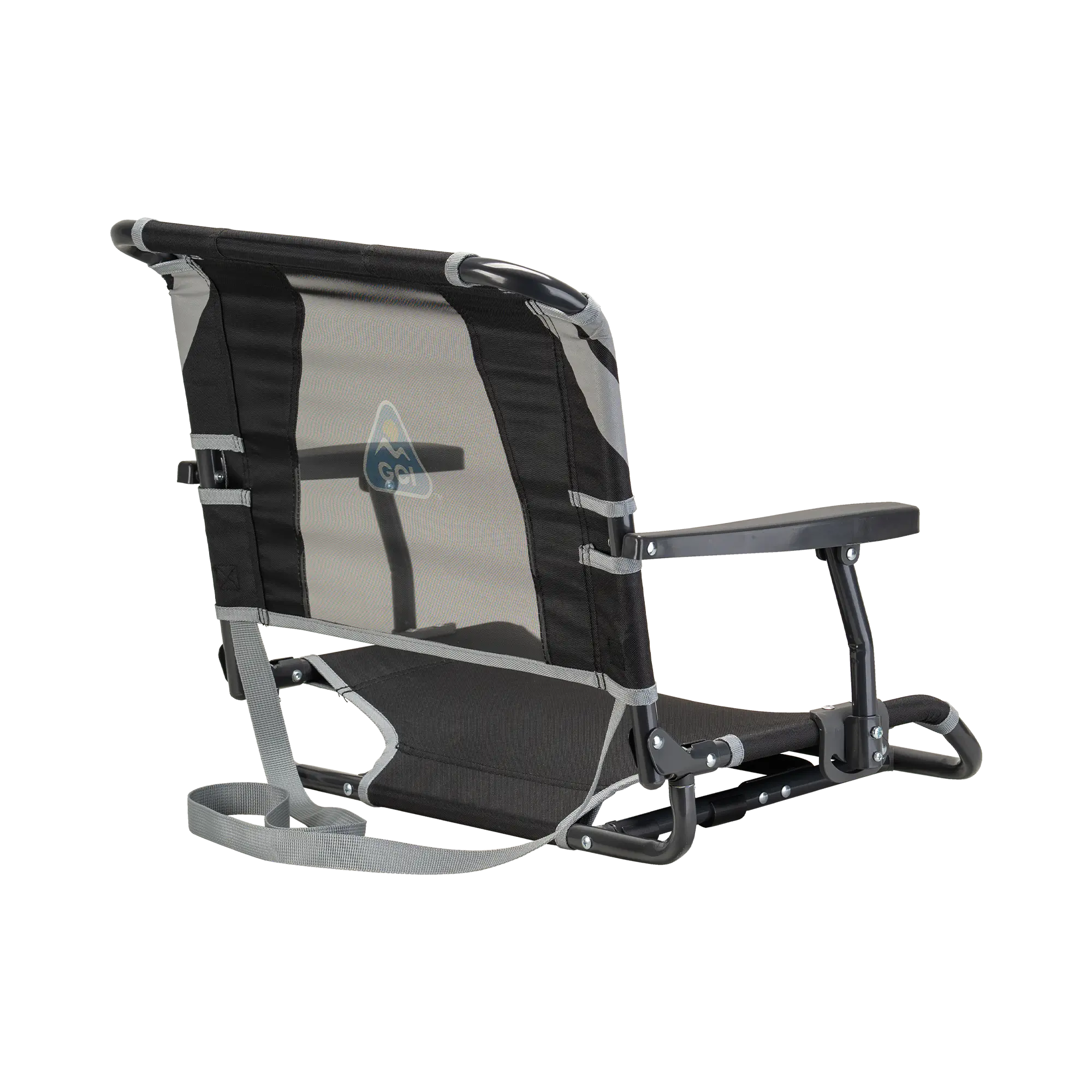 Compact Cushion Big Comfort Stadium Chair with Armrests - Choice 465 - Lightweight Folding Bleacher Chair with Cushioning Detail