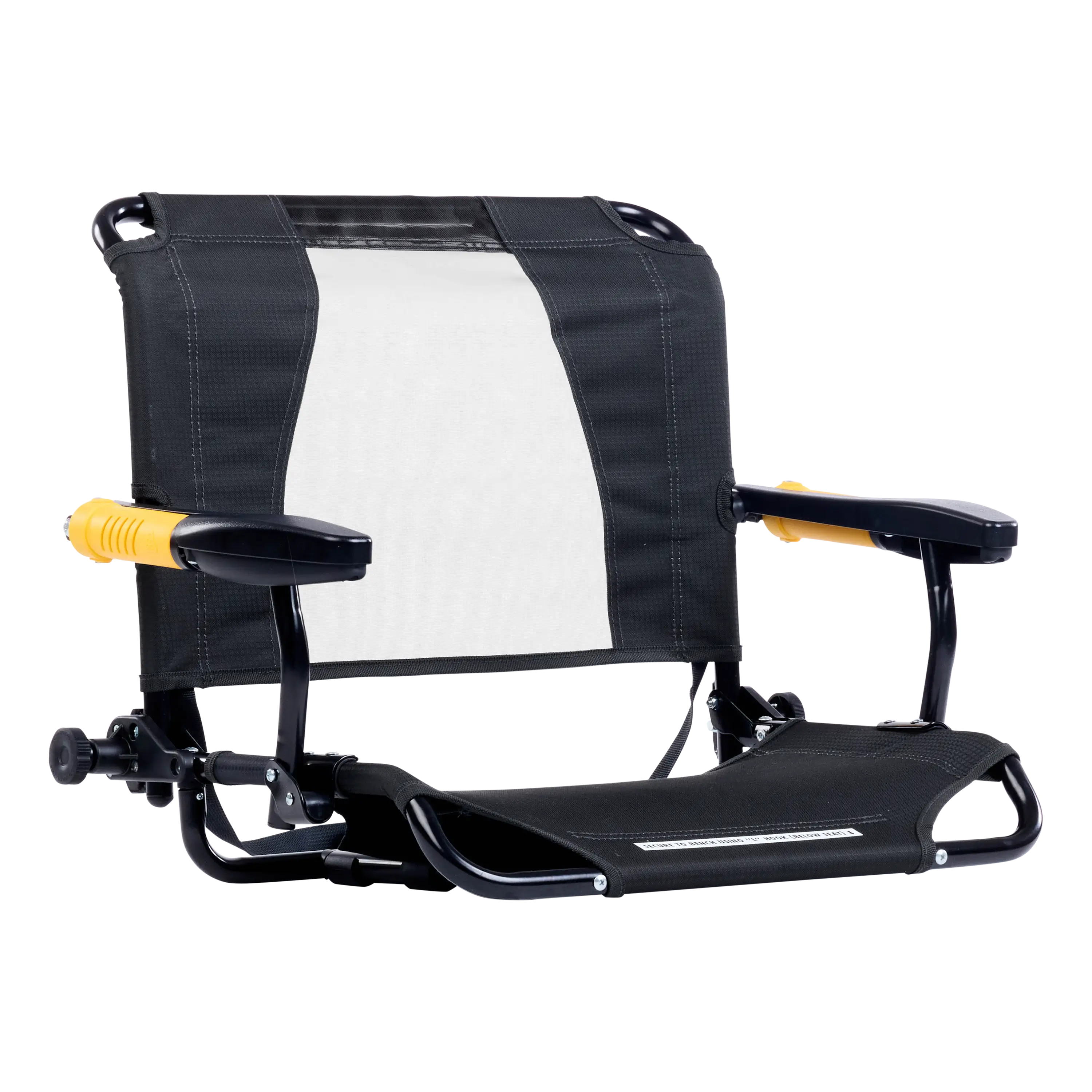 Smooth Motion Stadium Rock-Cliner - Choice 540 - Heavy-Duty Kickback Rocker with Beverage Holder - Dark Charcoal