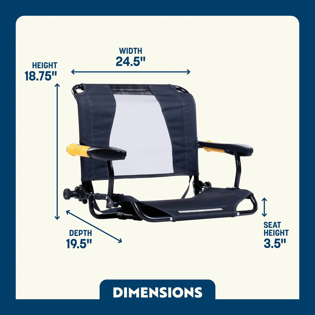 Smooth Motion Stadium Rock-Cliner - Choice 540 - Heavy-Duty Kickback Rocker with Beverage Holder Detail