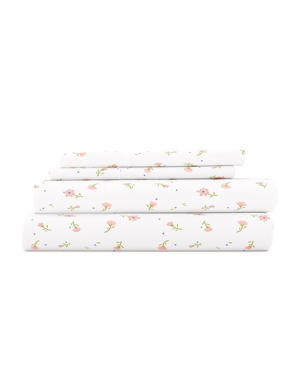 Wrinkle-Resistant Ultra Soft & Breathable Wrinkle Free Bed Sheets Set - Floral Pink Farmhouse Patterned for Twin Size Bedding - Cooling Hotel Quality Bedding Sheets and Pillowcases Detail