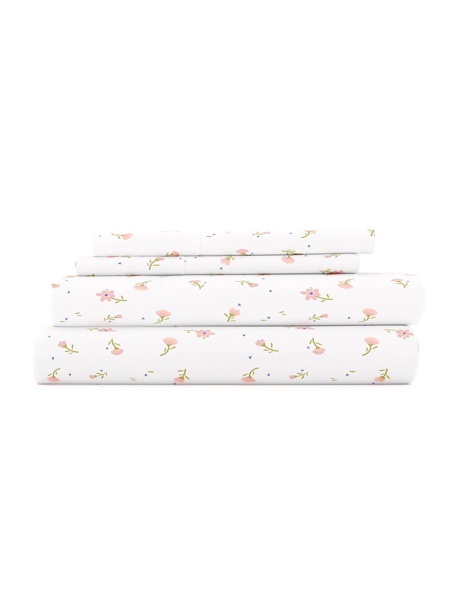 Wrinkle-Resistant Ultra Soft & Breathable Wrinkle Free Bed Sheets Set - Floral Pink Farmhouse Patterned for Twin Size Bedding - Cooling Hotel Quality Bedding Sheets and Pillowcases Detail