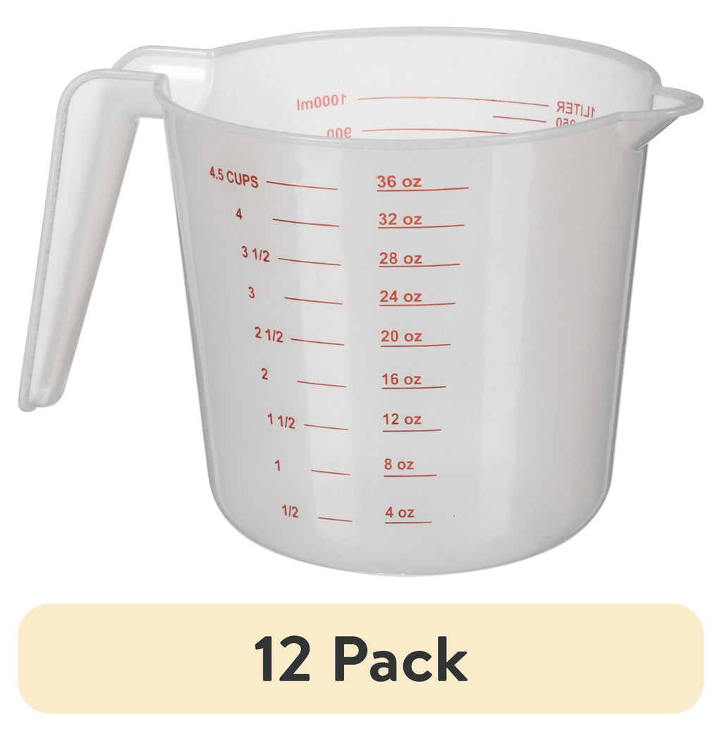 Premium Kitchen (12 pack) 4 Cup PP Plastic Measuring Cup, 32 oz, Clear - Innovative Kitchen Helper for Modern Cooking - Default Title