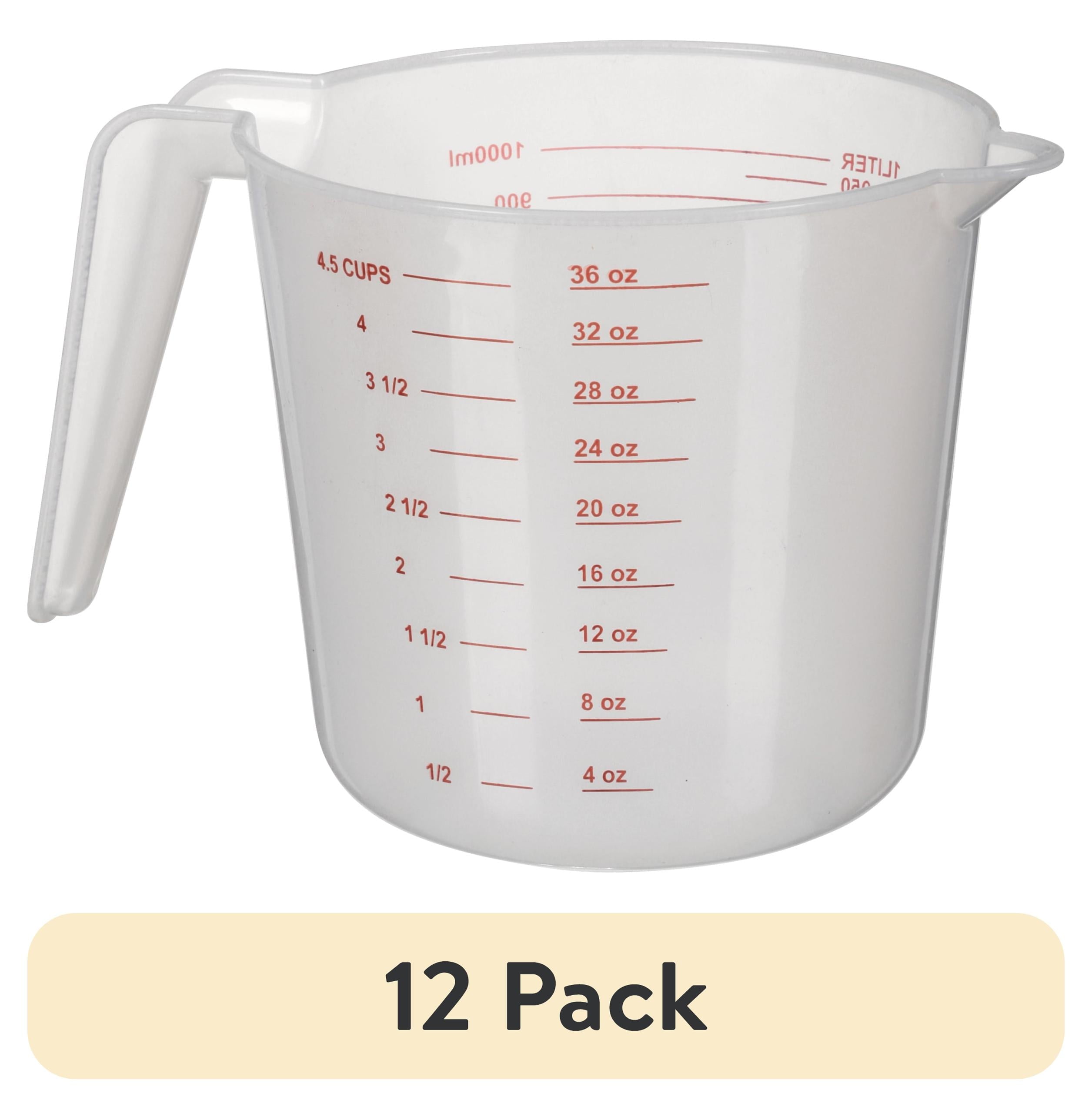 Premium Kitchen (12 pack) 4 Cup PP Plastic Measuring Cup, 32 oz, Clear - Innovative Kitchen Helper for Modern Cooking - Default Title