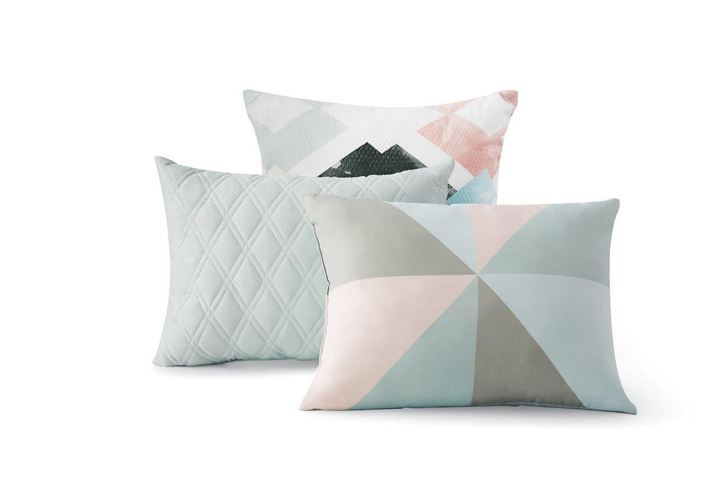 Hypoallergenic Cloud Reversible Marble Diamond 8-Piece Bed in a Bag Bedding Set, Twin/Twin XL - Cloud-Like Soft Lightweight Bed Comforter Detail