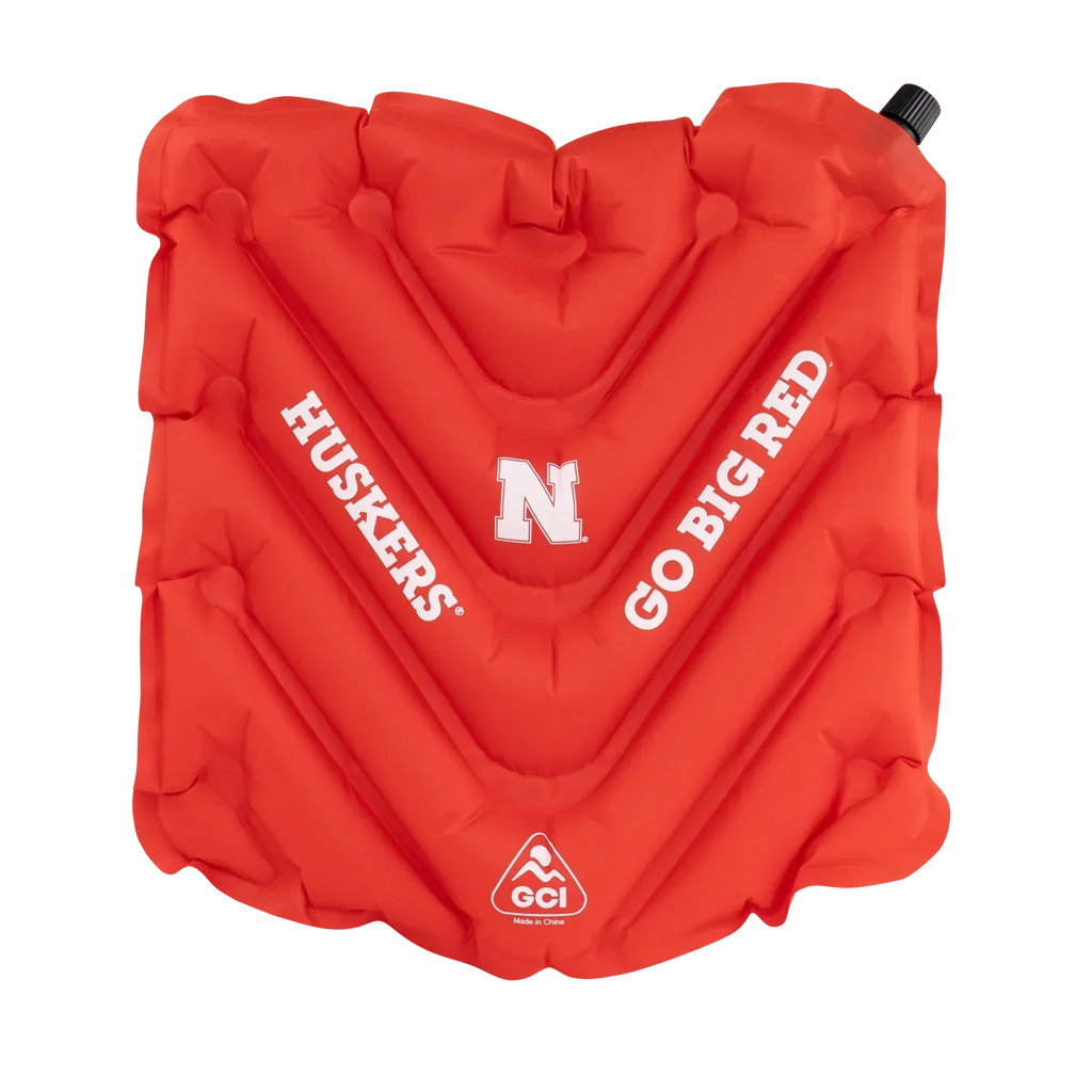 Compact Cushion College V Seat Inflatable Stadium Cushion - Nebraska Cornhuskers - Choice 277 - Lightweight Folding Bleacher Chair with Cushioning - Default Title