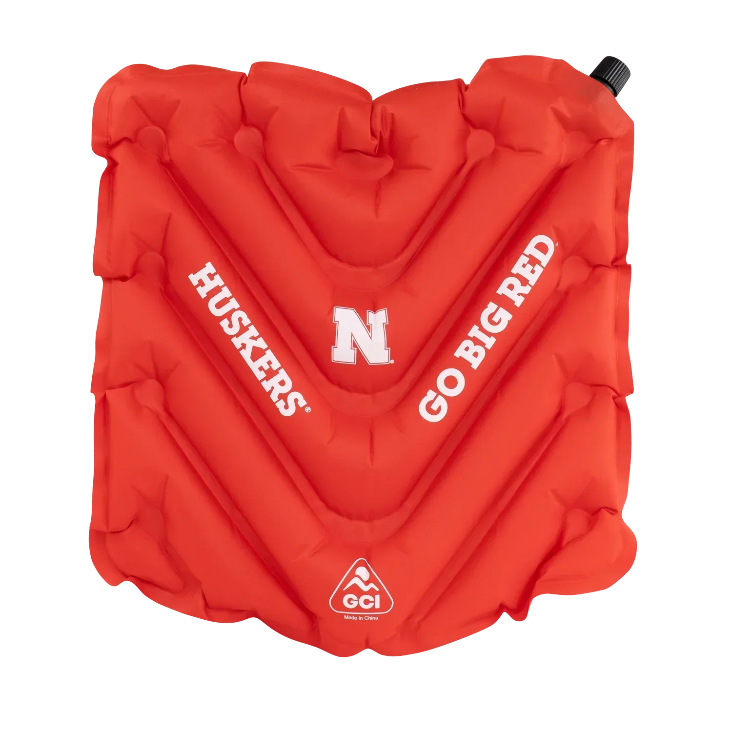 Compact Cushion College V Seat Inflatable Stadium Cushion - Nebraska Cornhuskers - Choice 277 - Lightweight Folding Bleacher Chair with Cushioning - Default Title