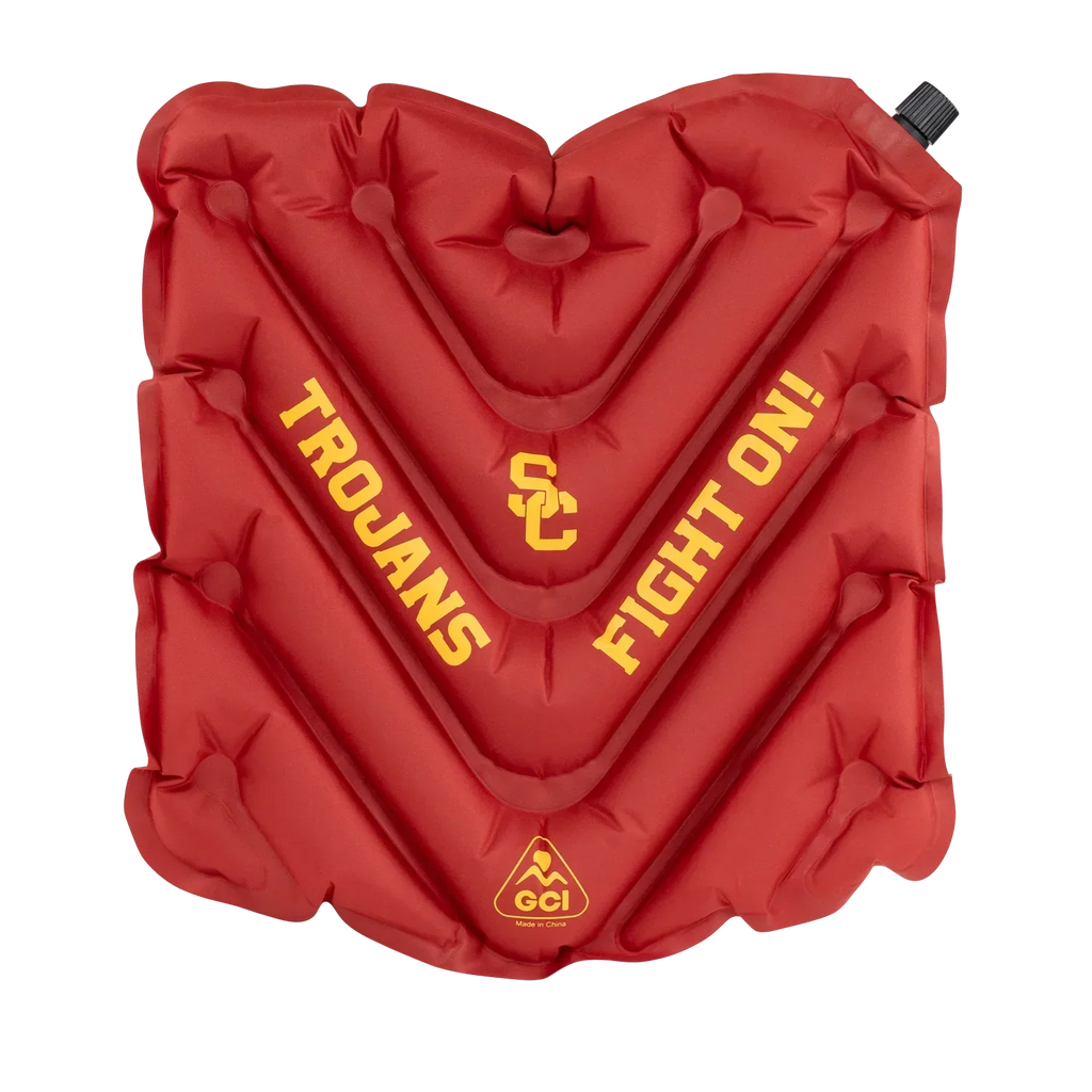 Compact Cushion College V Seat Inflatable Stadium Cushion - USC Trojans - Choice 523 - Ergonomic Portable Stadium Seat for Sports Events - Default Title