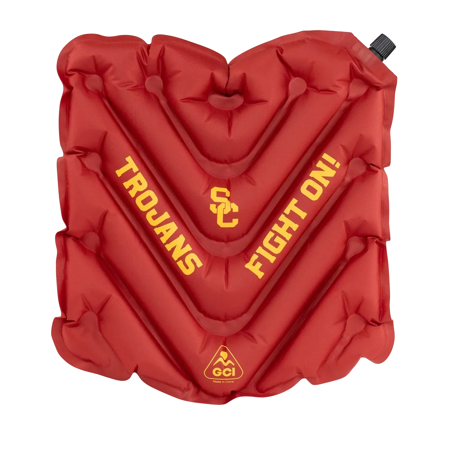Compact Cushion College V Seat Inflatable Stadium Cushion - USC Trojans - Choice 523 - Ergonomic Portable Stadium Seat for Sports Events - Default Title