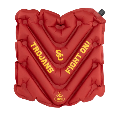 Compact Cushion College V Seat Inflatable Stadium Cushion - USC Trojans - Choice 523 - Ergonomic Portable Stadium Seat for Sports Events - Default Title
