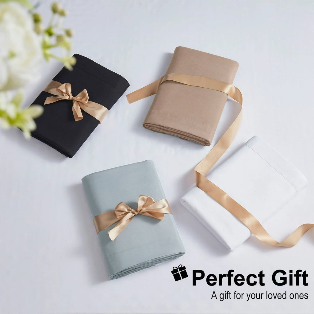 Premium Egyptian Cotton Sheets Set 4 Piece Queen/Full Size Sheet Set, Soft & Lightweight And Breathable ding Set, Fitted Sheet, Flat Sheet & ... - Luxury Bed Sheet Set with Deep Pockets Detail